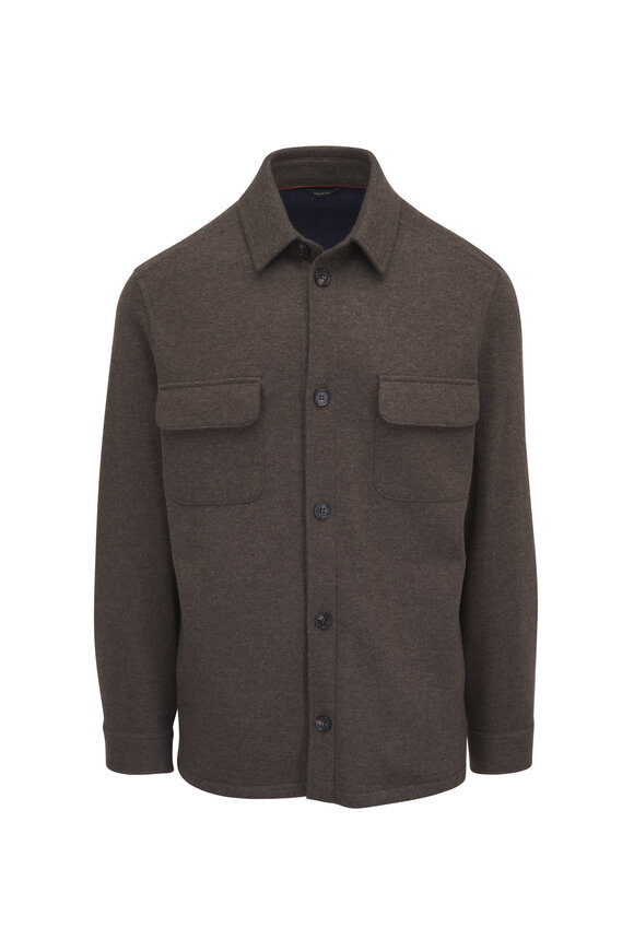 Loro Piana - Blue Vicuna Shirt Jacket | Mitchell Stores