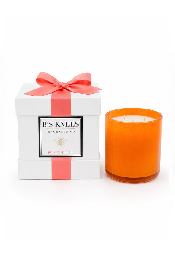 B'S Knees Pink Grapefruit Three Wick Orange Candle - view 1