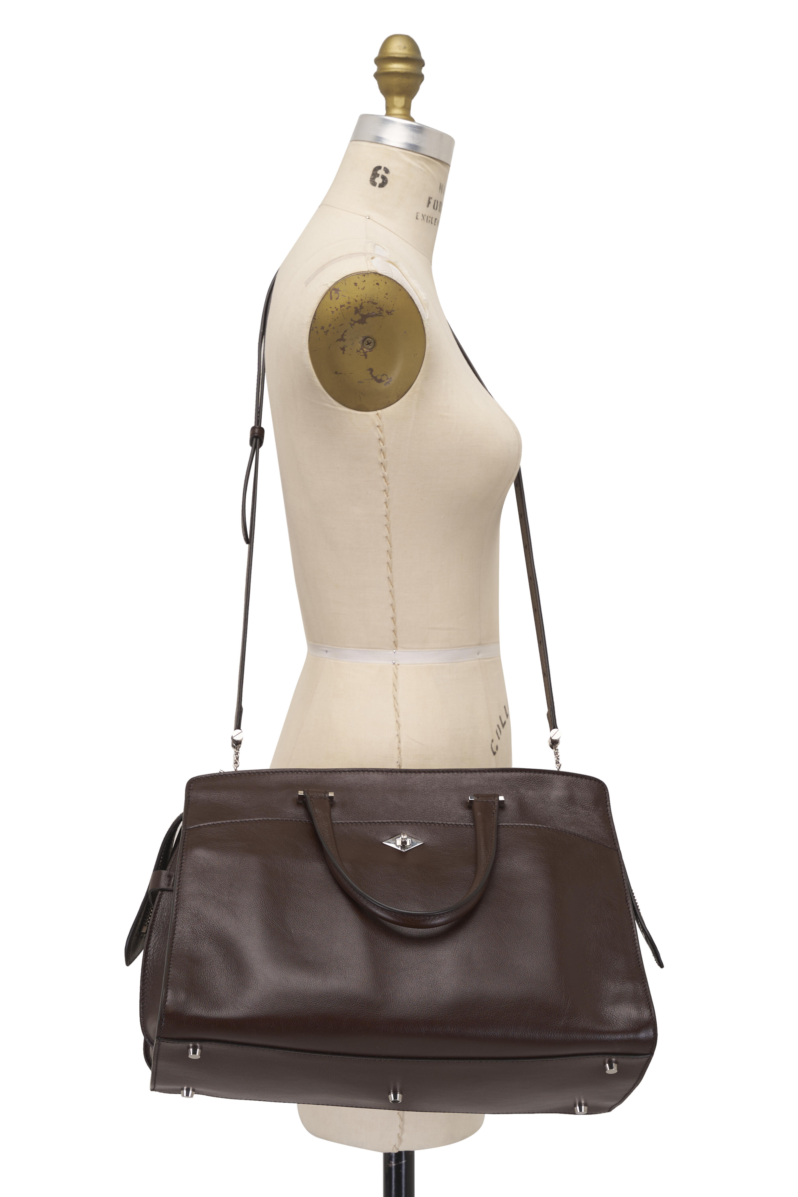Métier - Private Eye Walnut Leather Handbag