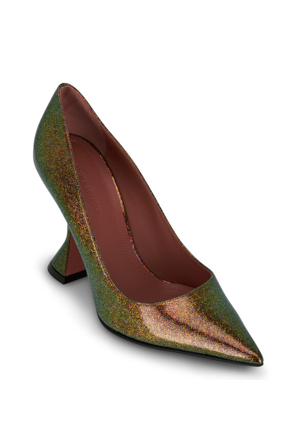 Amina Muaddi - Ami Multicolor Glitter Party Pump, 95mm