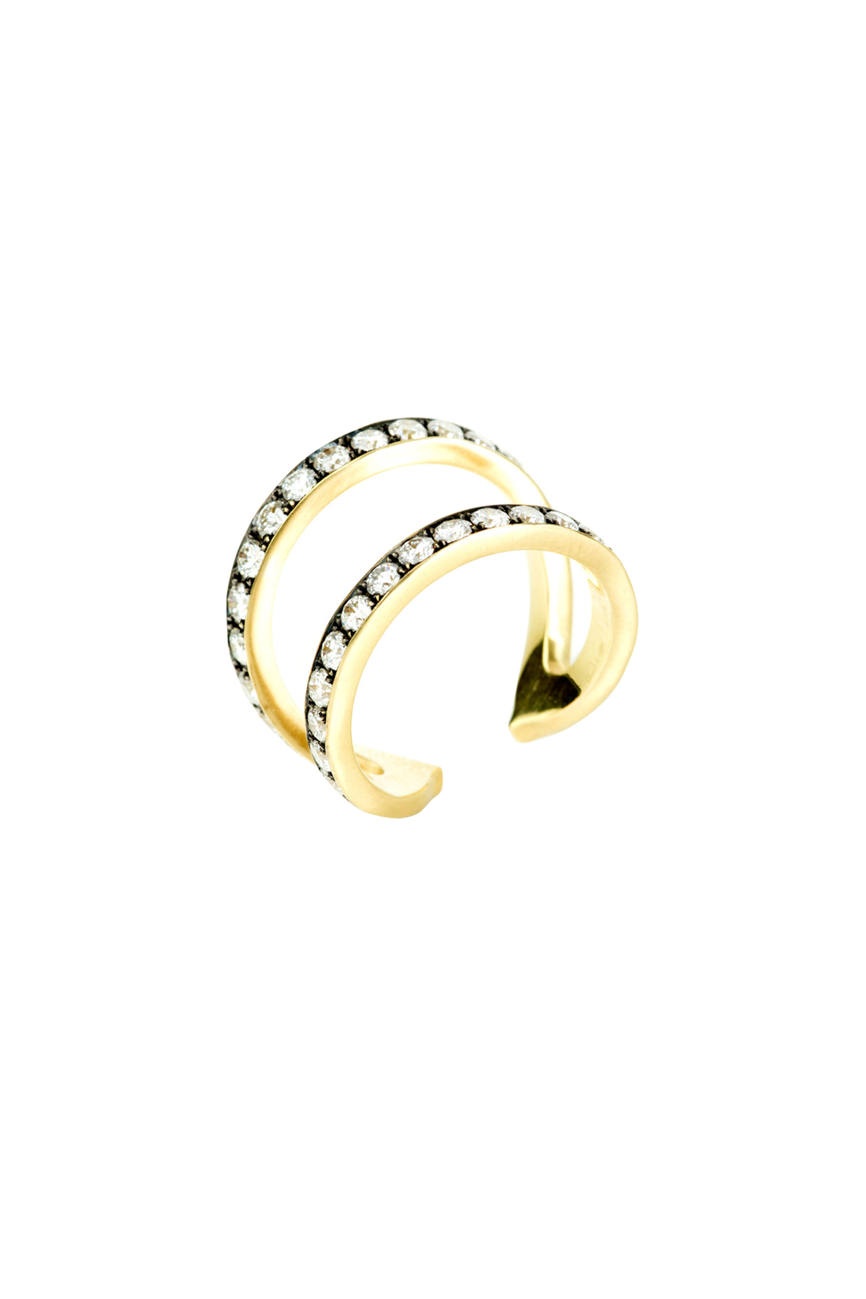Sylva & Cie - 18K Yellow Gold Diamond Wonder Woman Ring