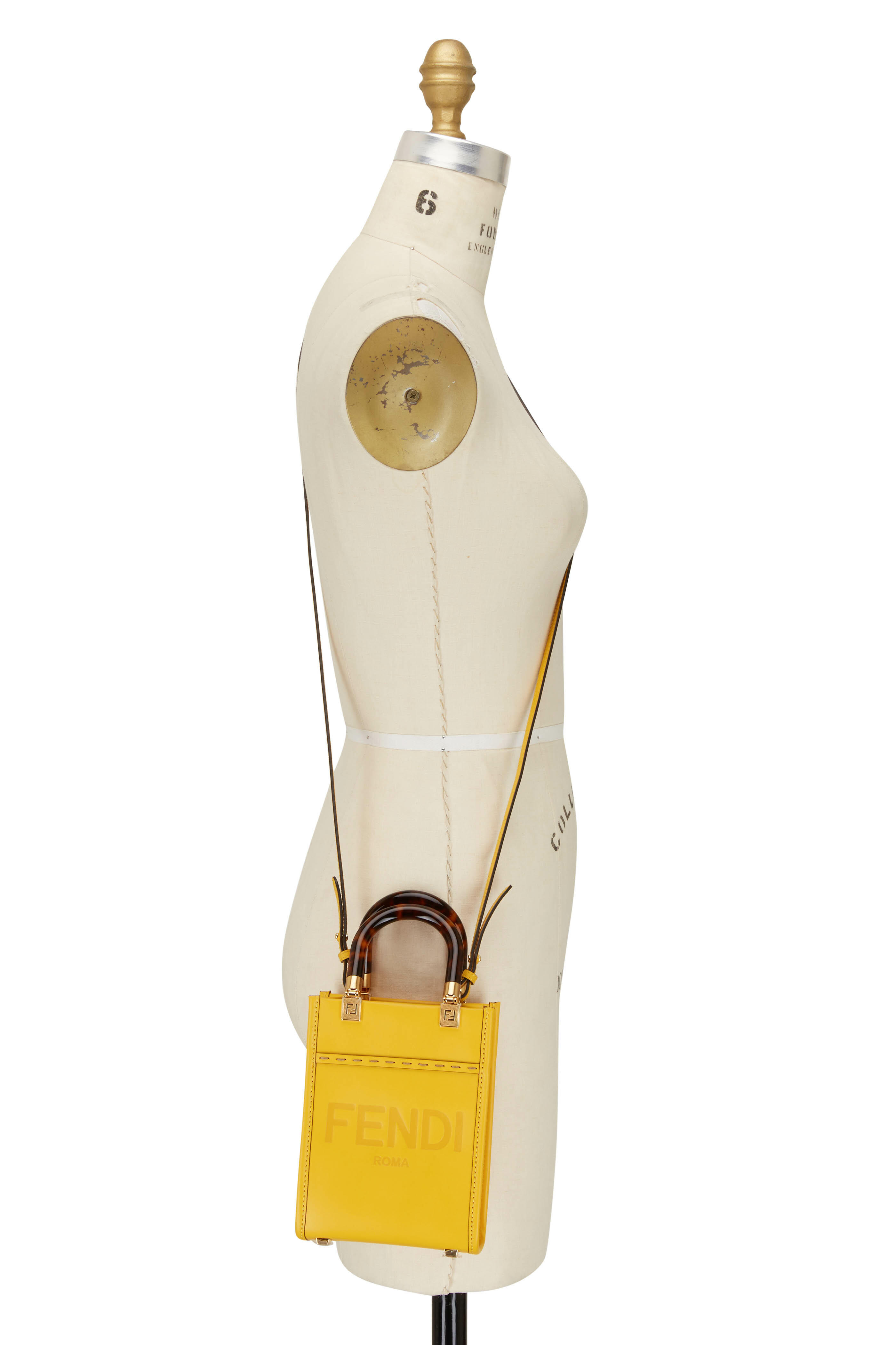 Mini Sunshine Shopper - Yellow leather mini-bag