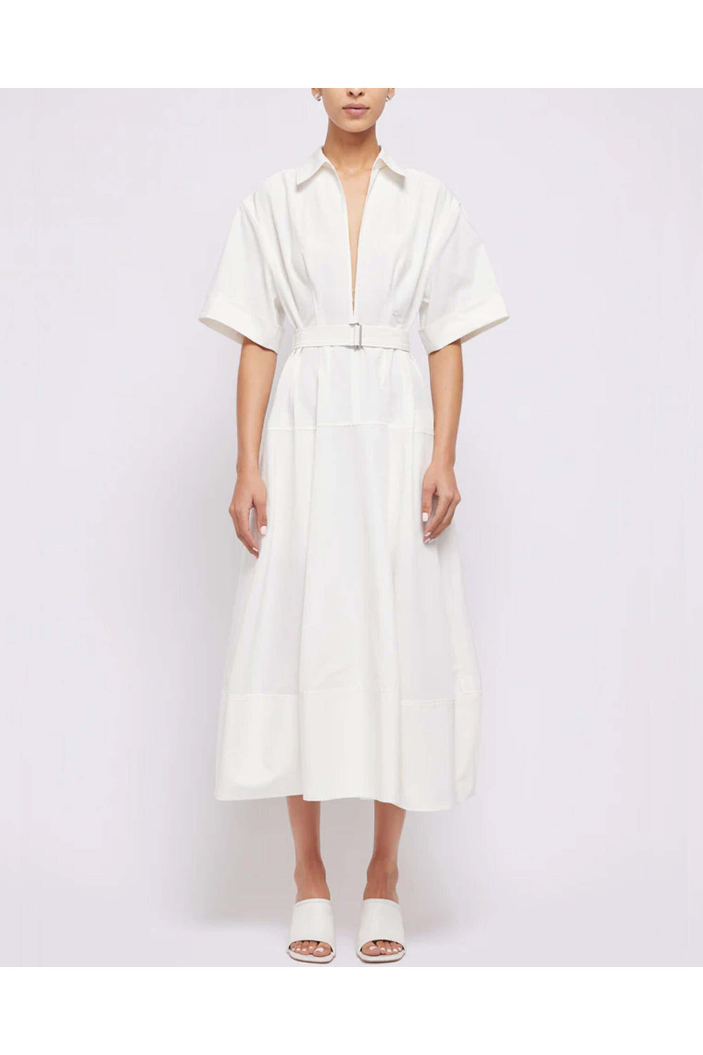 Simkhai - White Belted Deanna Midi Dress