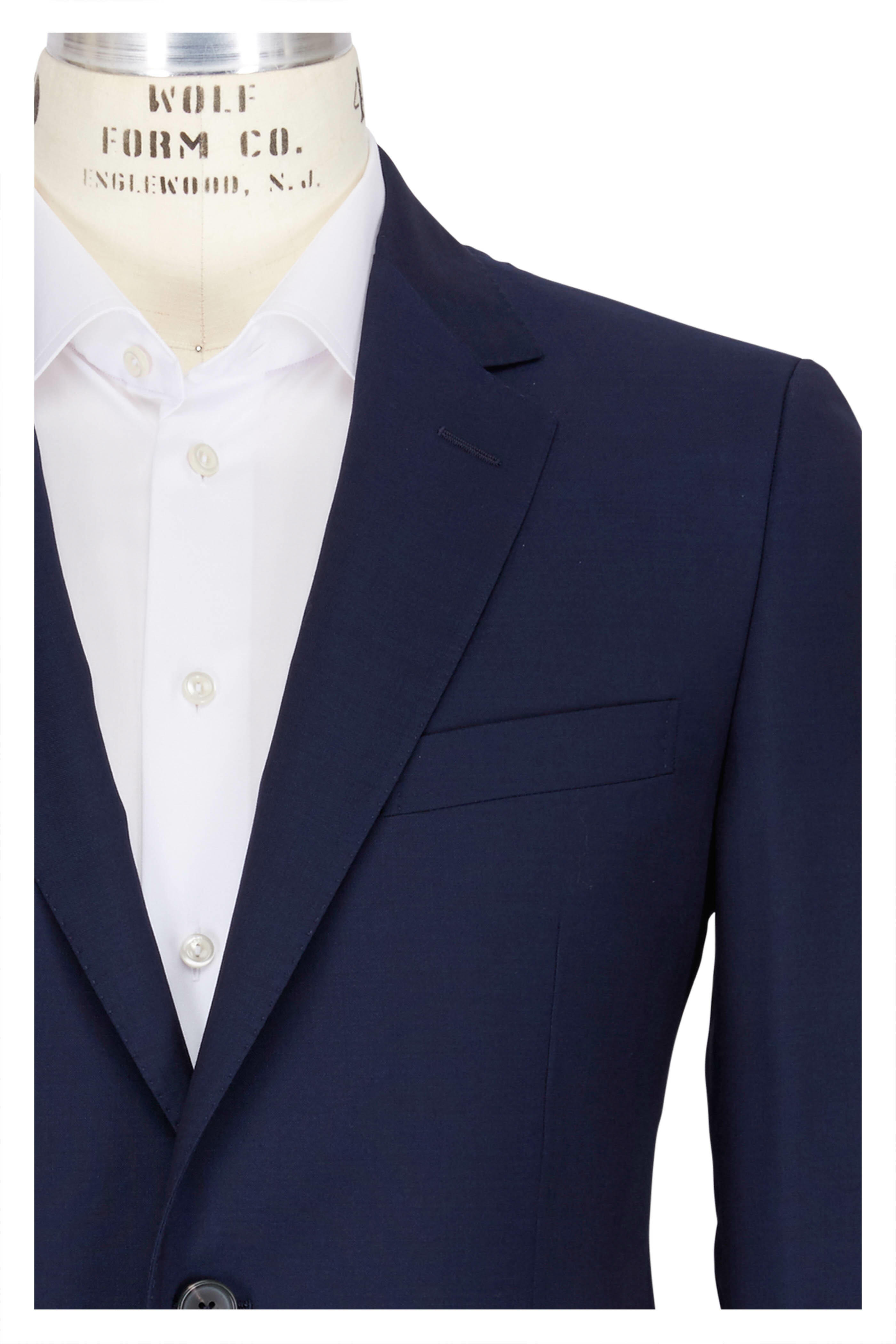 Lanvin - Attitude Solid Blue Wool Suit