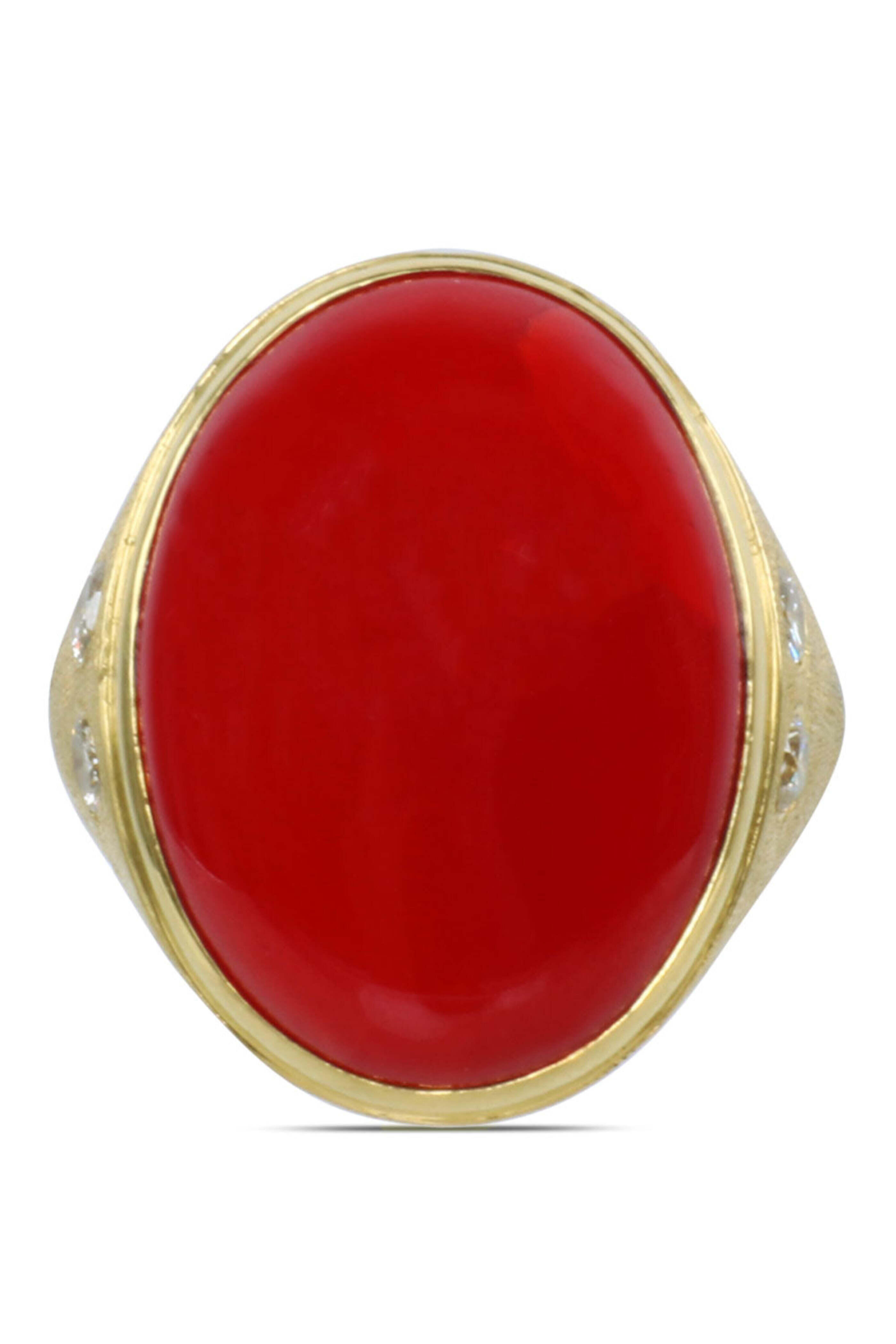 John T. Haynes - Oxblood Coral Ring
