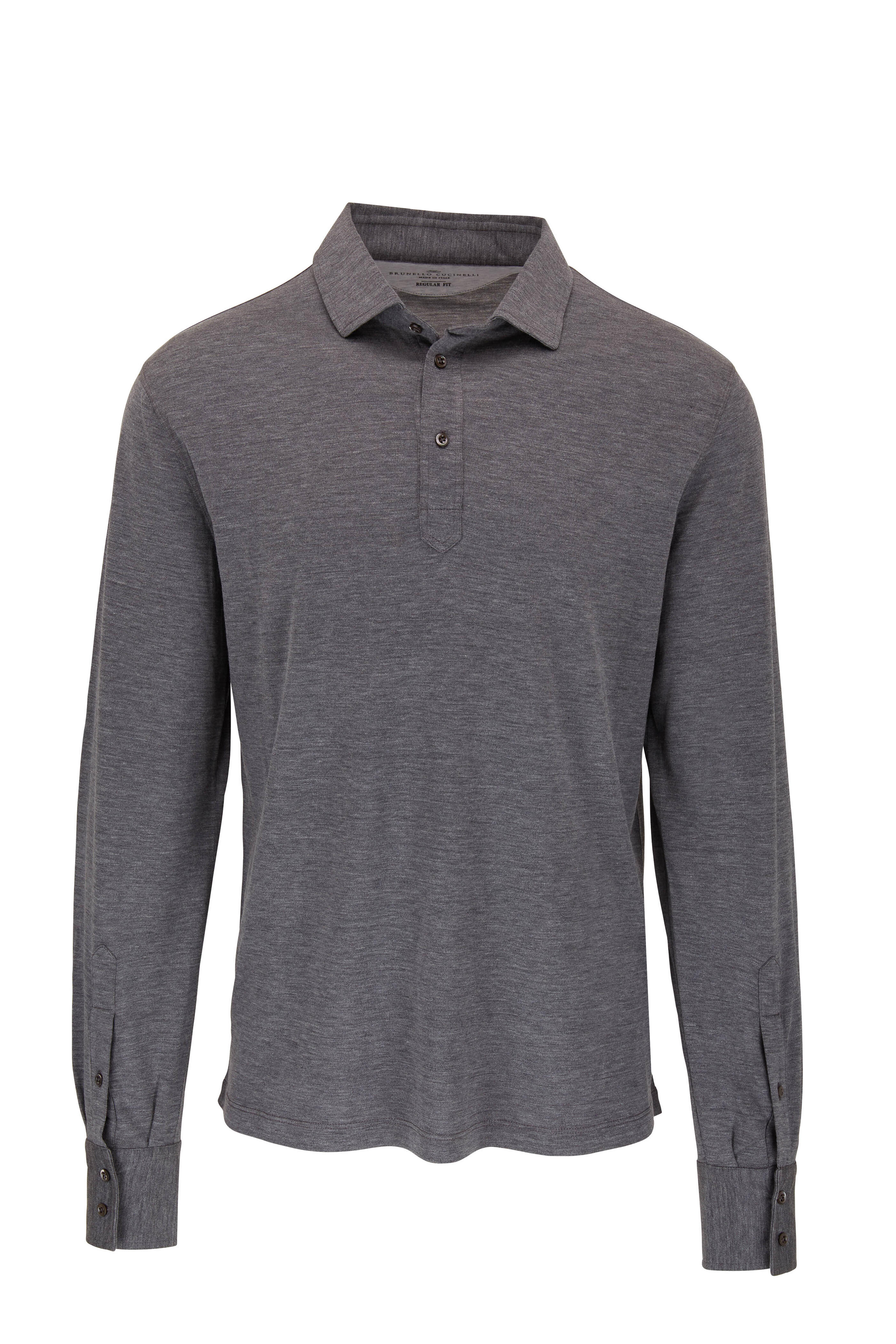 Brunello Cucinelli Logo Long-Sleeved Polo Shirt