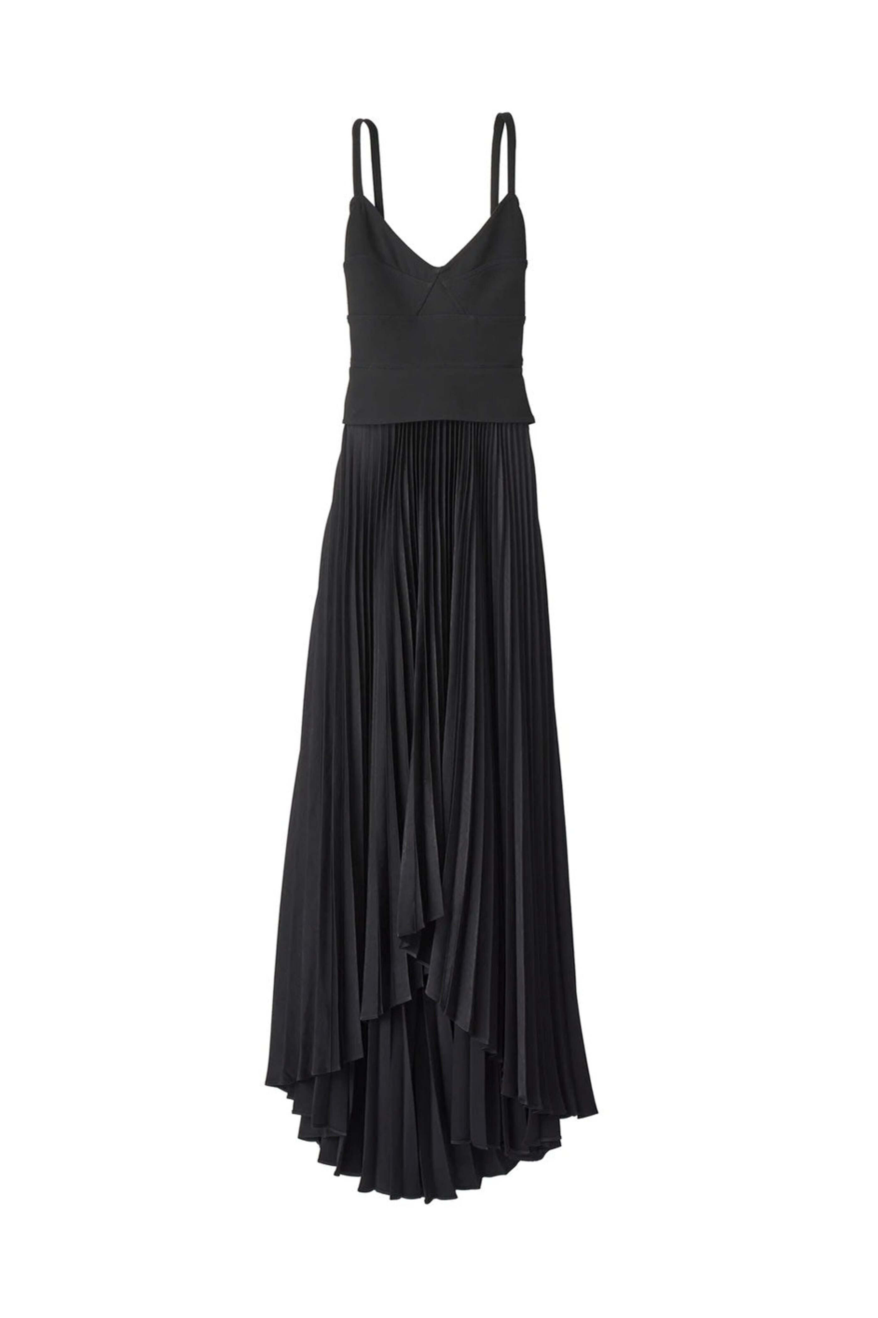 A.L.C. - Black Buckle Gwen Pleated Midi Dress