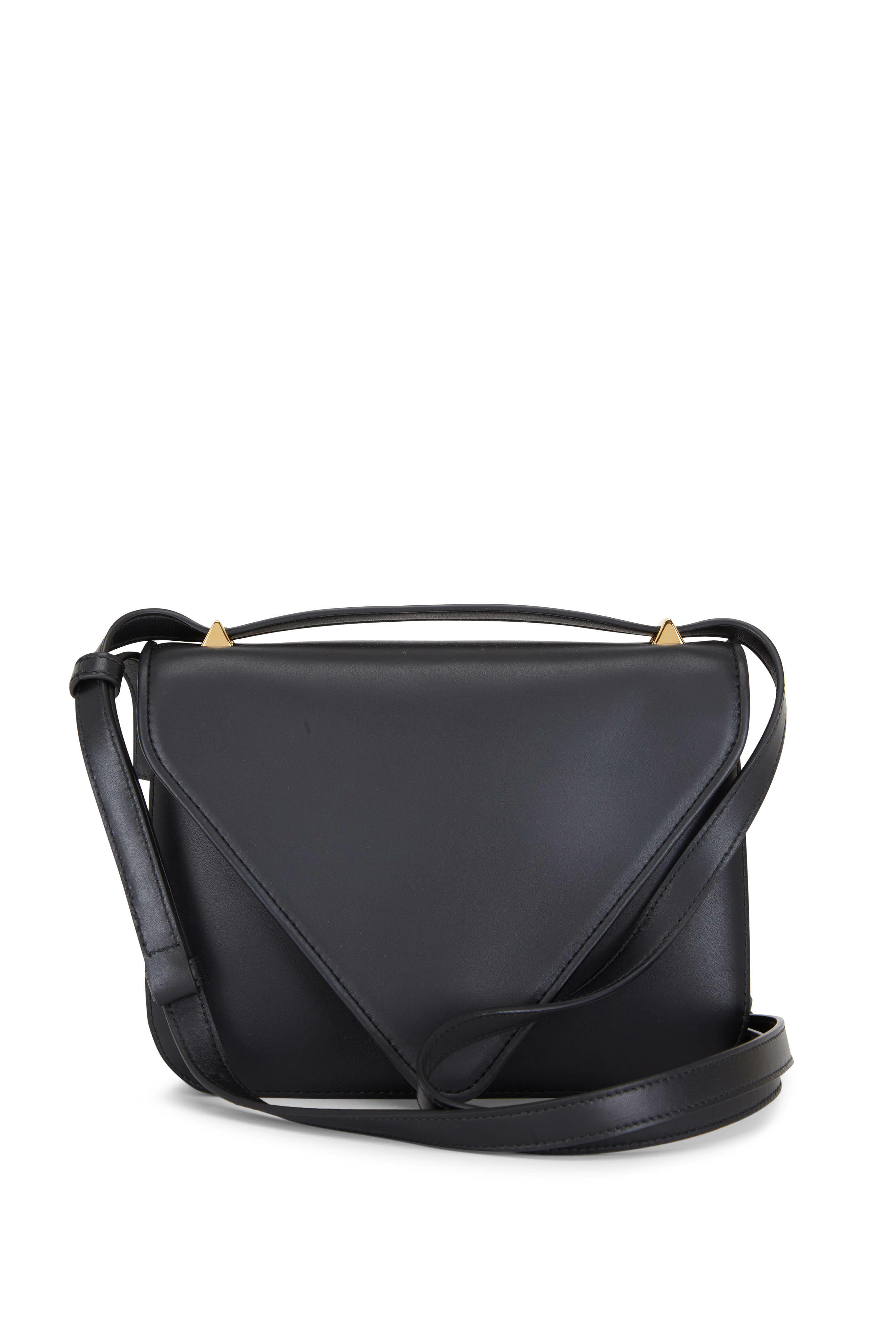 Bottega Veneta - Mount Black Leather Chain Small Crossbody Bag