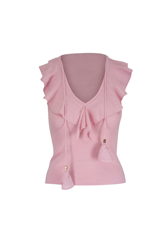 Dorothee Schumacher Refined Essentials Powder Pink Ruffle Tank - view 1