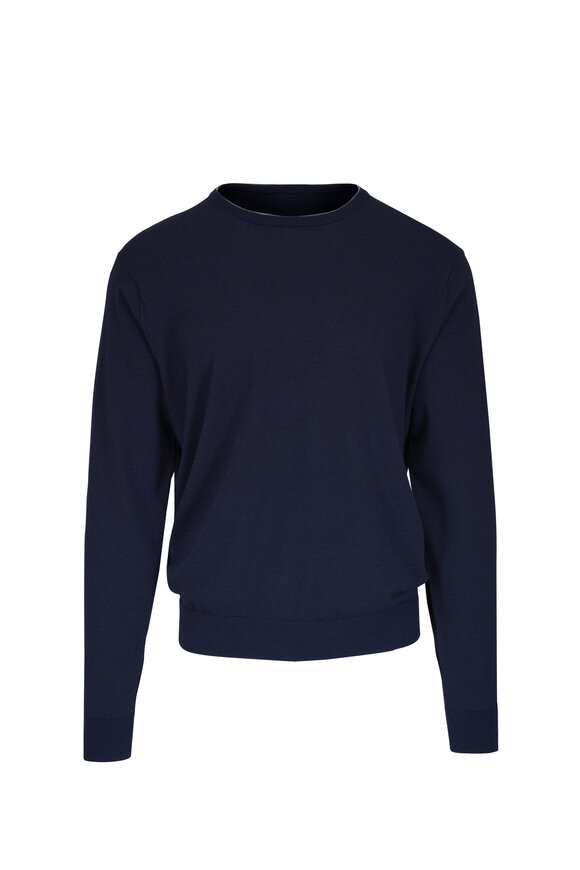Peter Millar Excursionist Flex Navy Crewneck Sweater - view 1