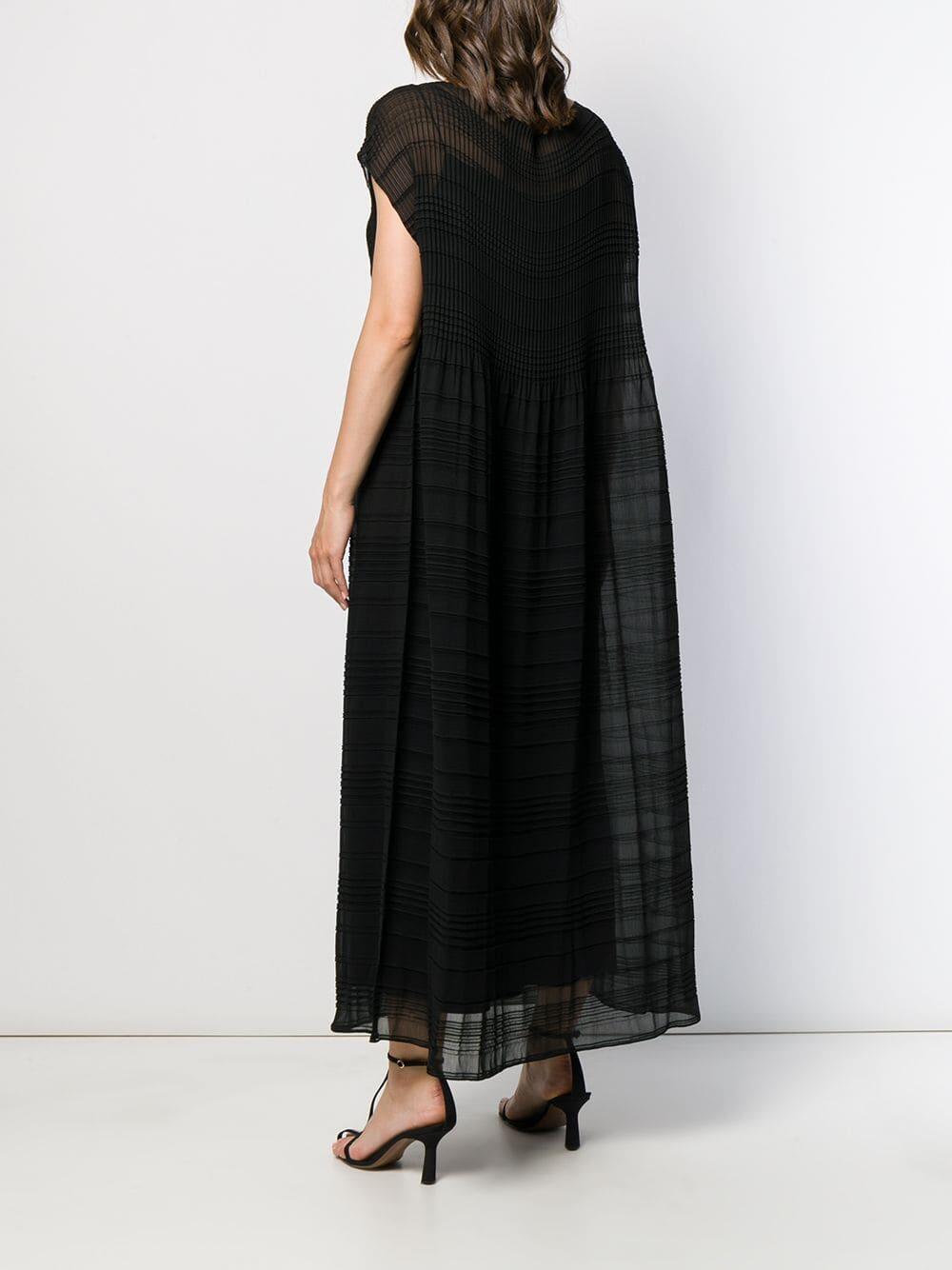 The Row Prado Black Vintage Crepe Long Tube Dress