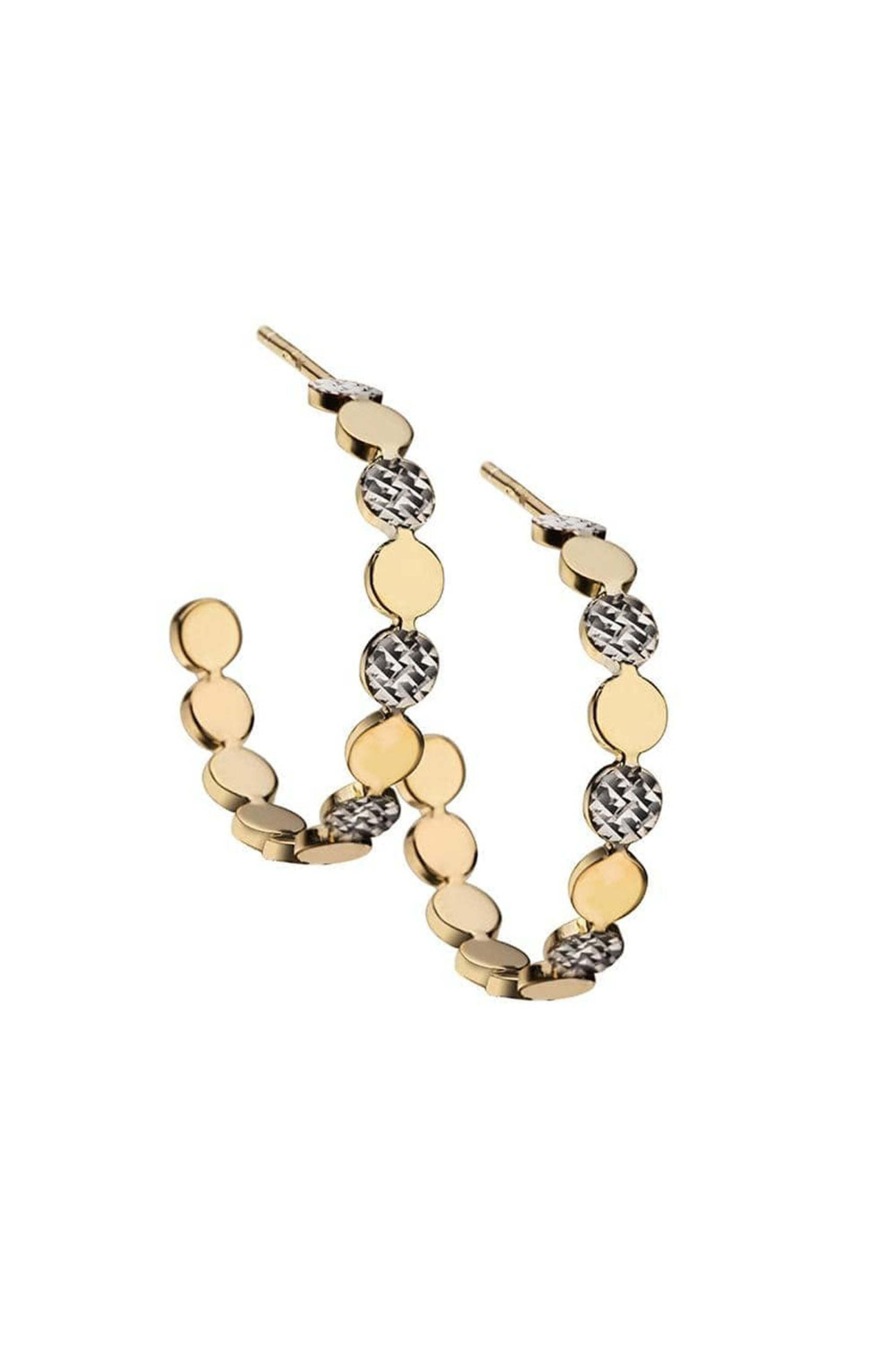Jennifer Zeuner Jewelry - Bea 1â Two Tone Hoop Earrings
