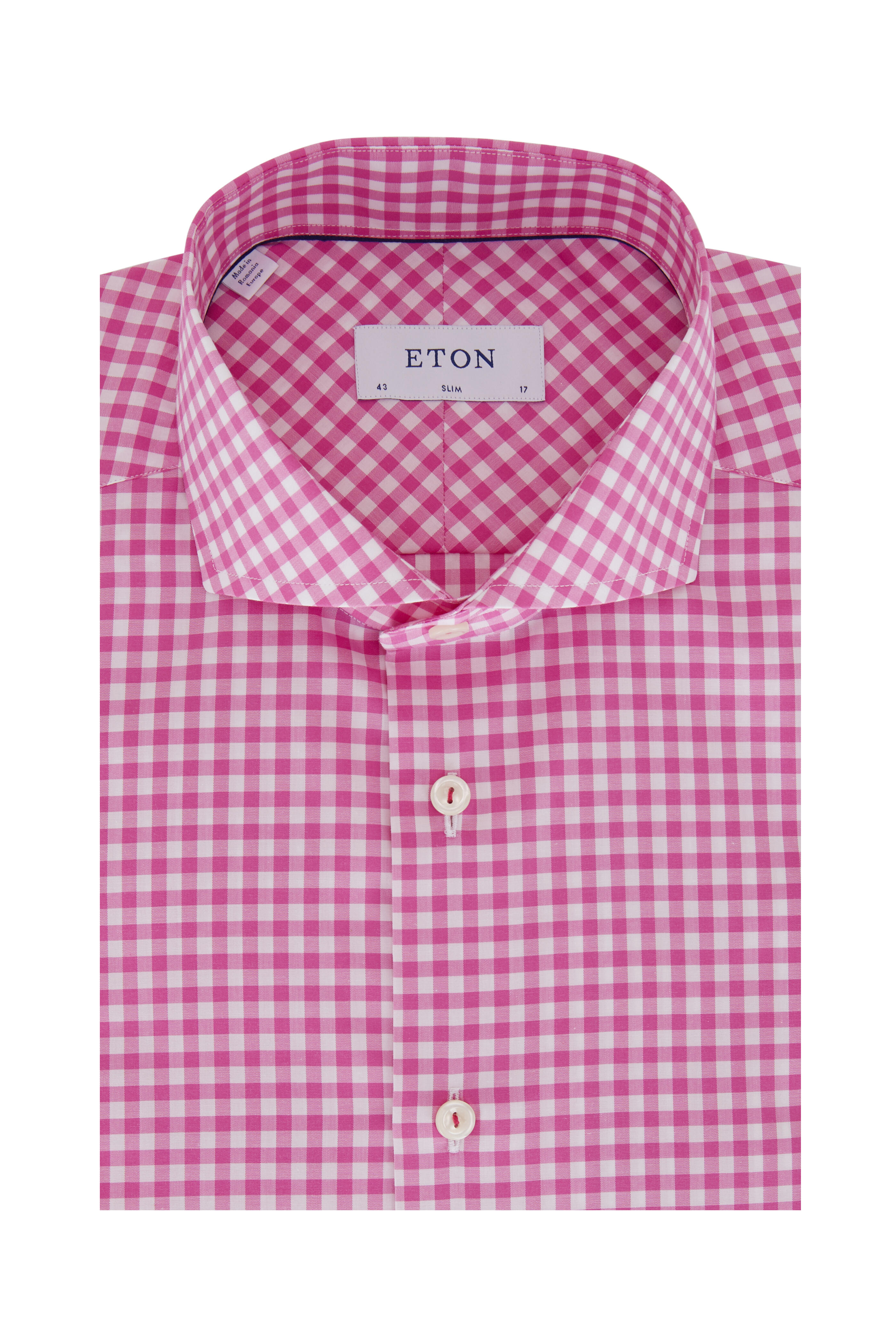 シャツ IONSEOUL Thin check SHIRT JE1012 Mens Slim Fit Check Shirt - Beige | Benetton