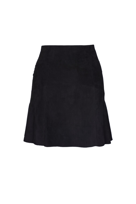 Jitrois Olivia Black Suede Mini Skirt