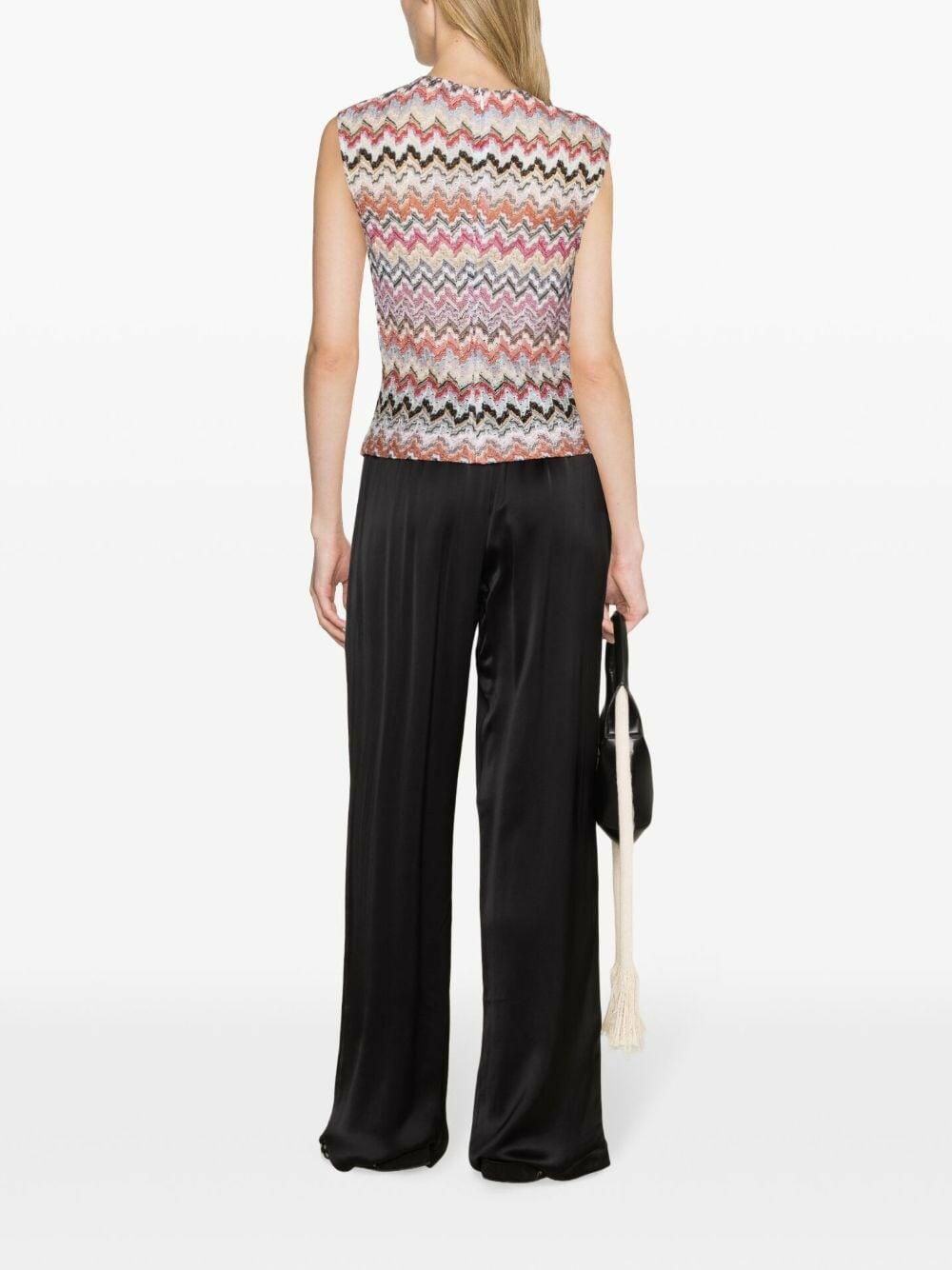 Missoni - Pink Multi Wavy Zig Zag Lamé Tank Top Missoni - Pink Multi Wavy Zig Zag Lamé Tank Top