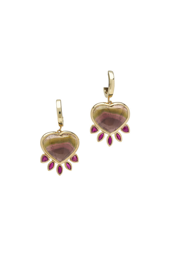 Claudia Mae 14k Yellow Gold Tourmaline Earrings