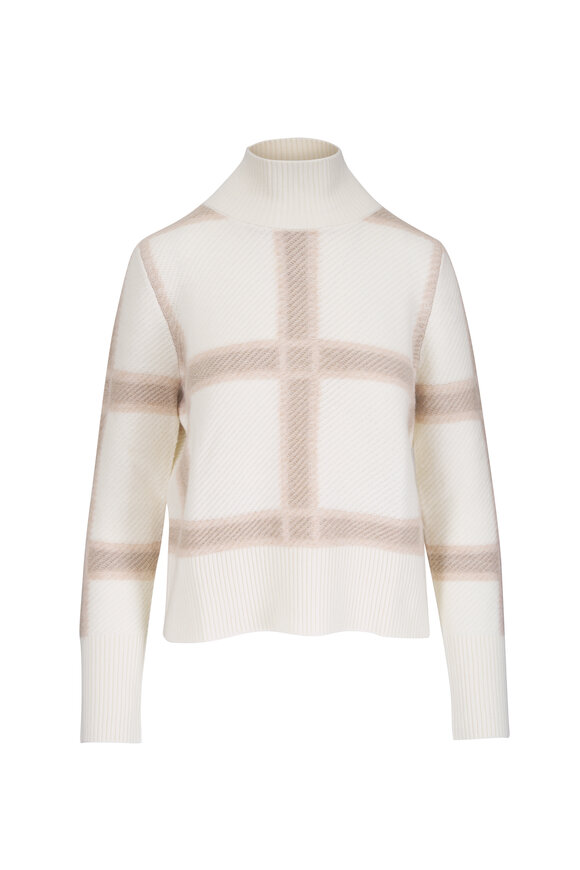 Akris Punto Cashew Intarsia Plaid Sweater - view 1