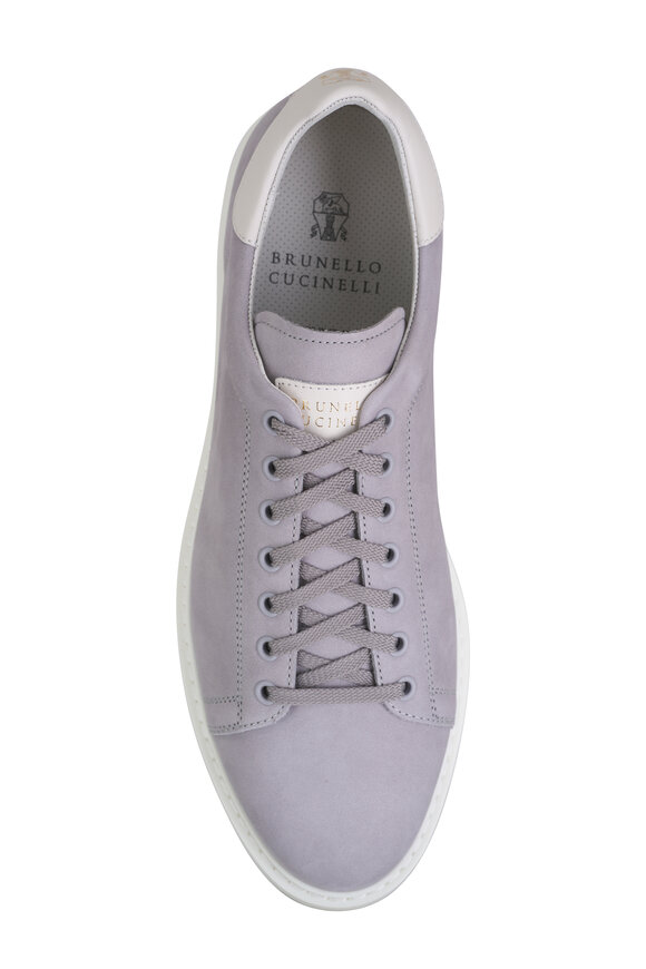 Brunello Cucinelli - Light Gray Nubuck Low Top Sneaker