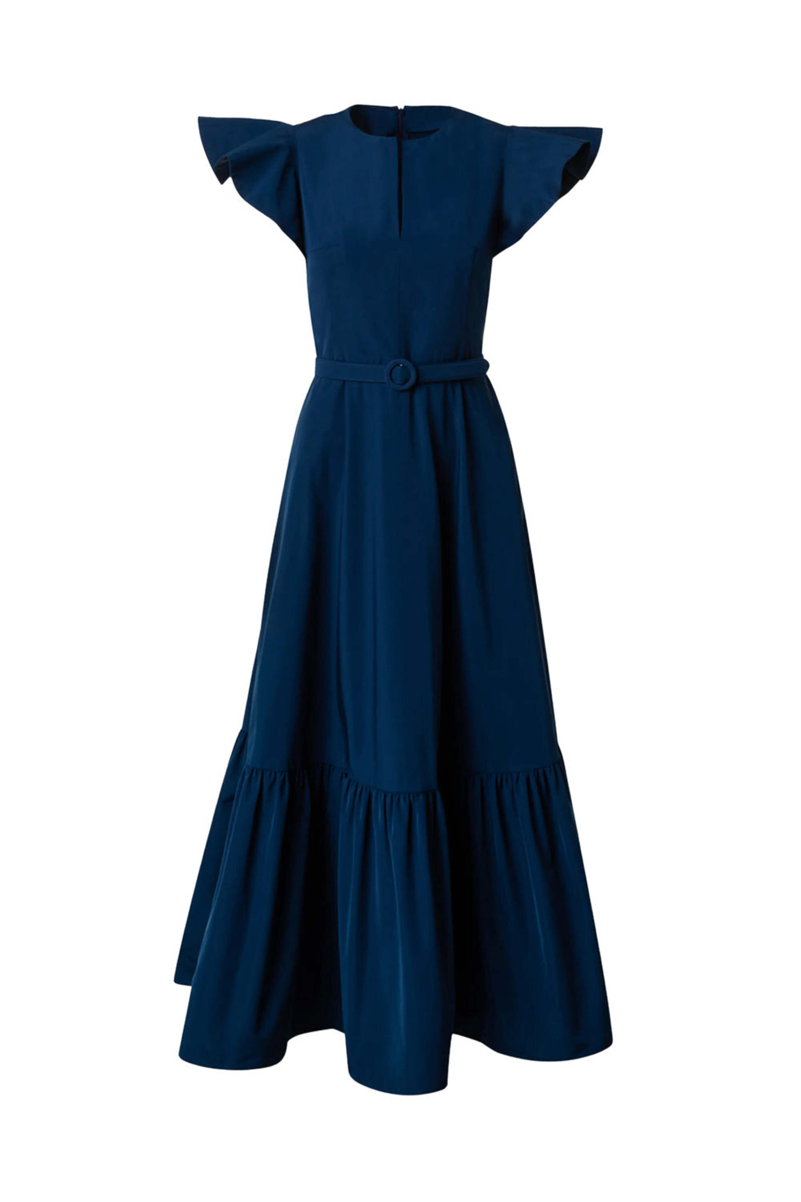 Akris Punto - Ink Taffeta V Neck Midi Dress