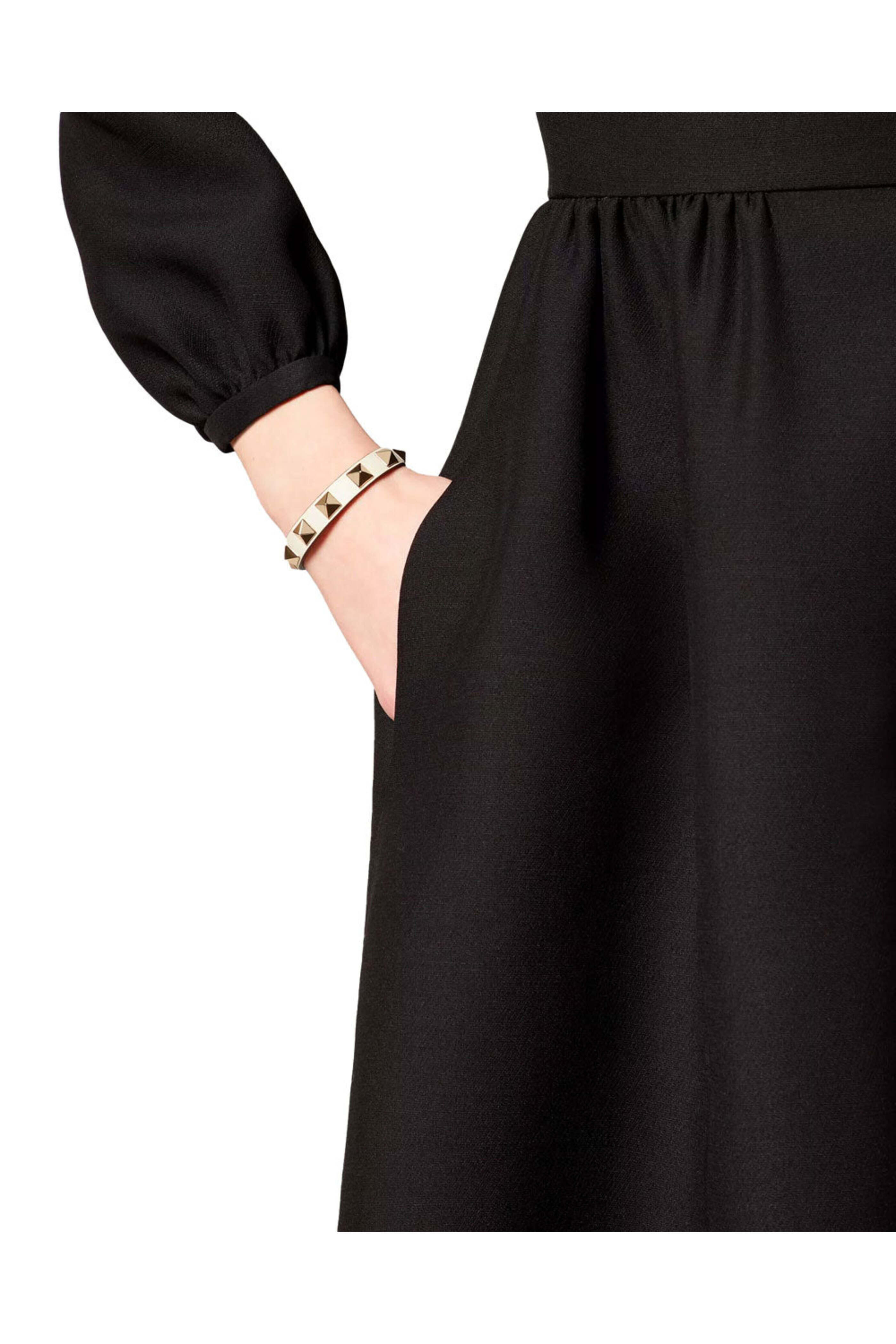 Valentino Garavani - Rockstud Leather Bracelet in Light Ivory