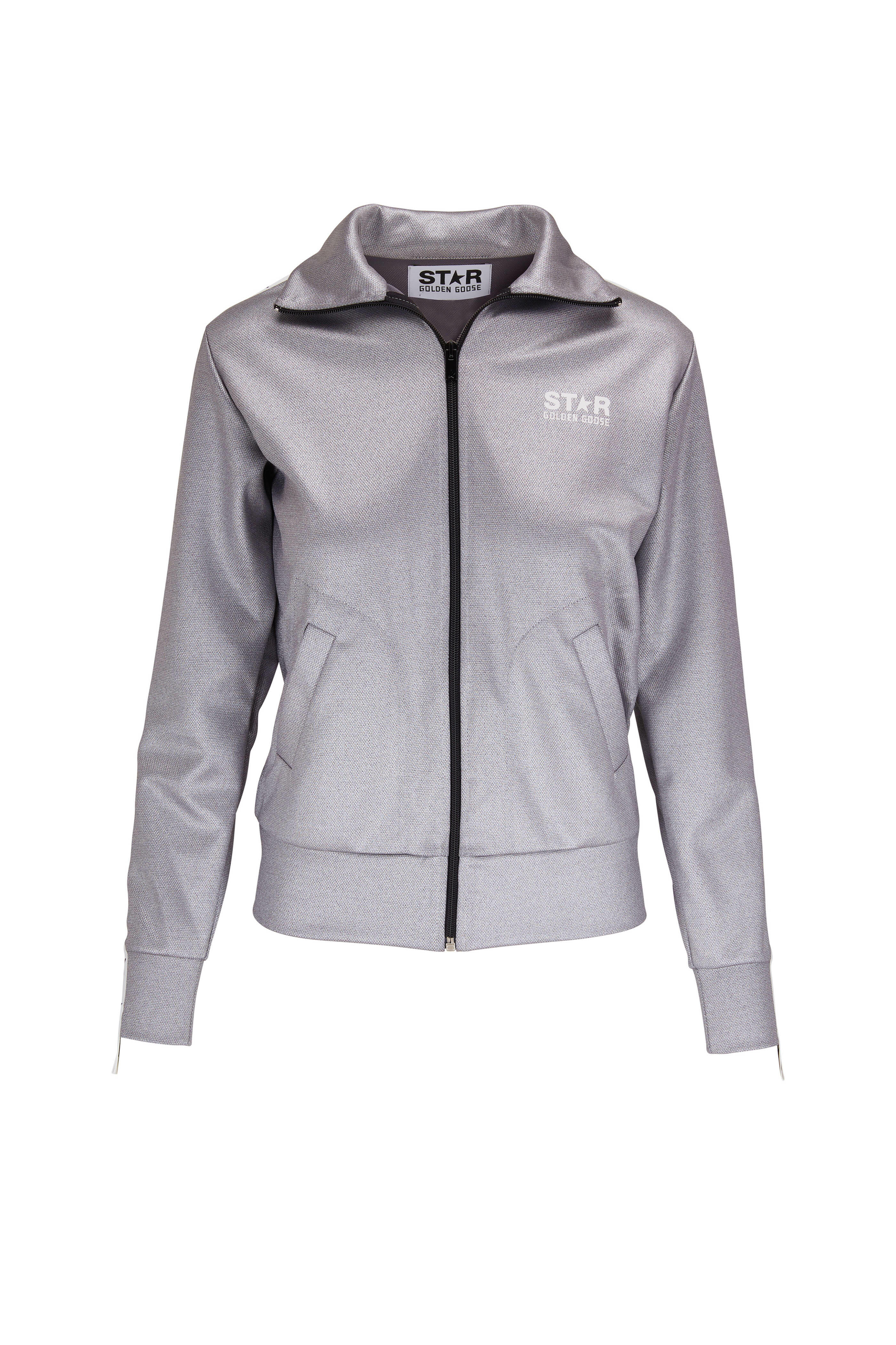 Golden Goose - Silver Piqué Track Jacket | Mitchell Stores