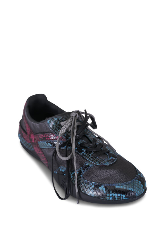 Miu Miu Gymnasium Blue & Burgundy Sneaker