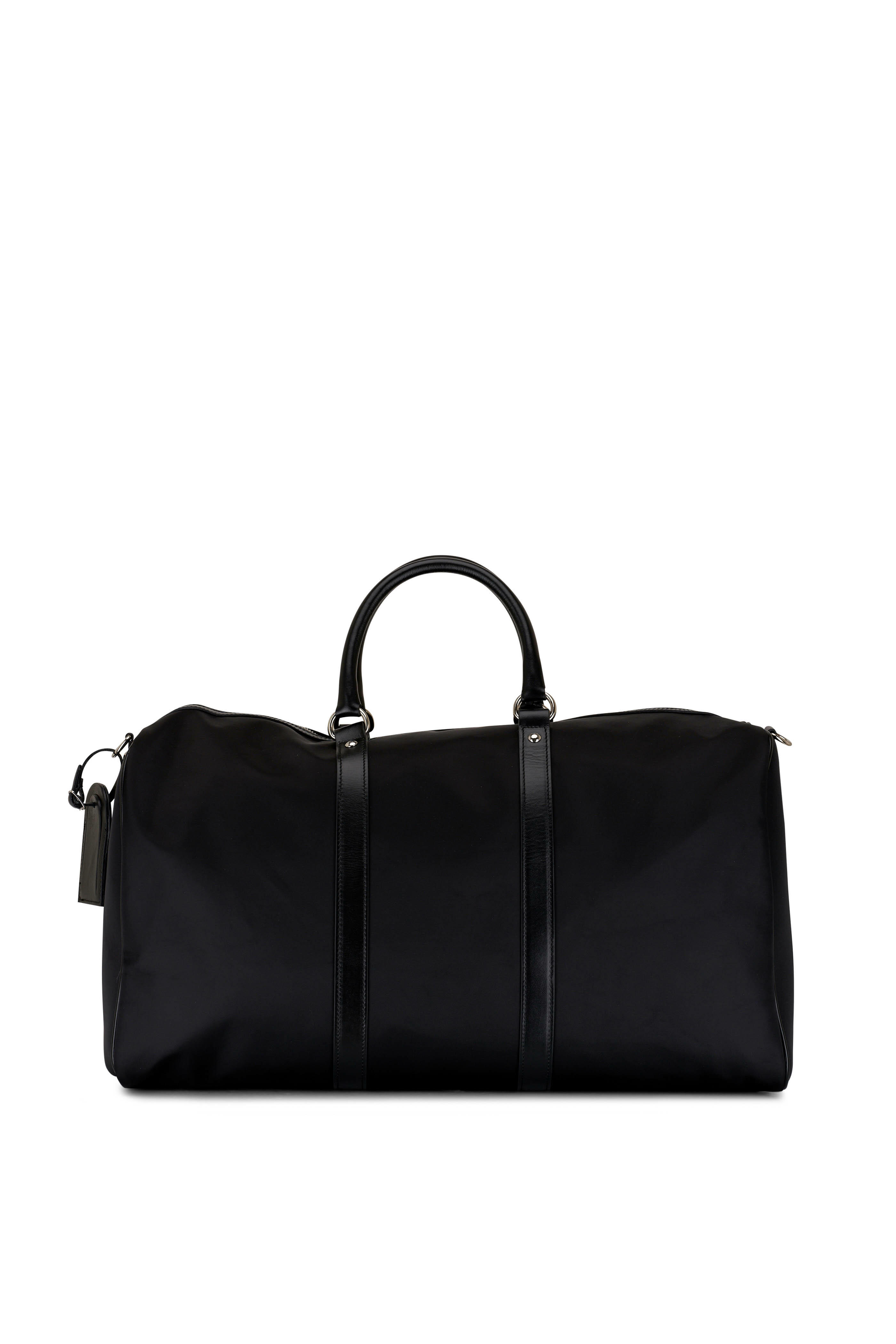 Kiton - Black Nylon & Leather Duffel Bag | Mitchell Stores