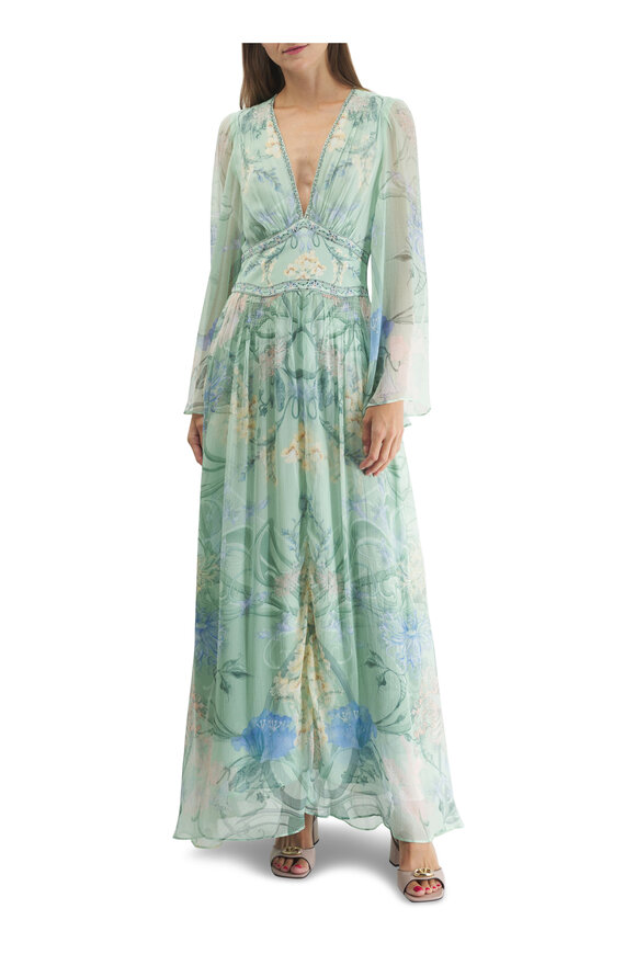 Camilla - Dreaming in Dutch Silk Maxi Dress 