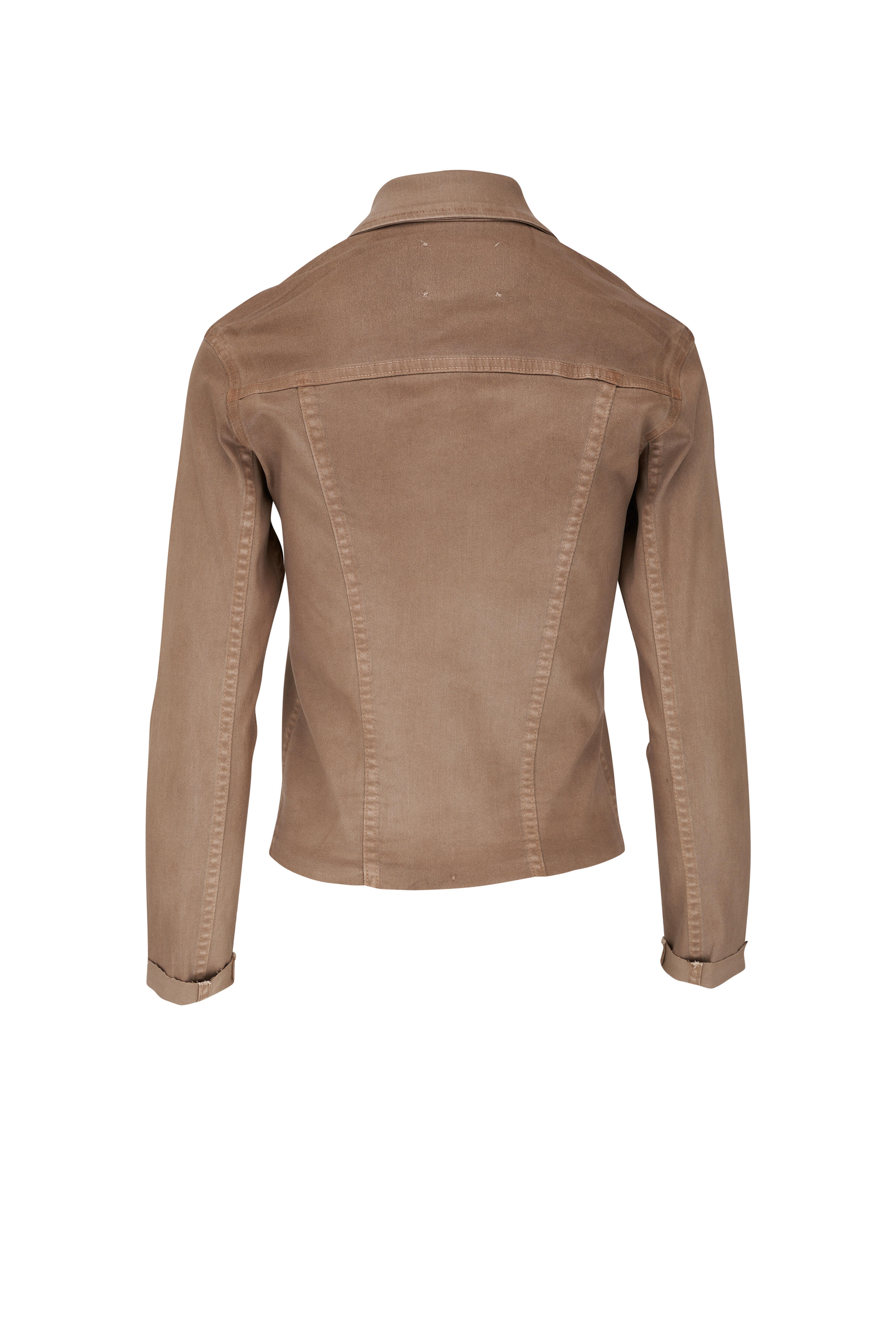 L'Agence - Janelle Deep Taupe Coated Denim Jacket