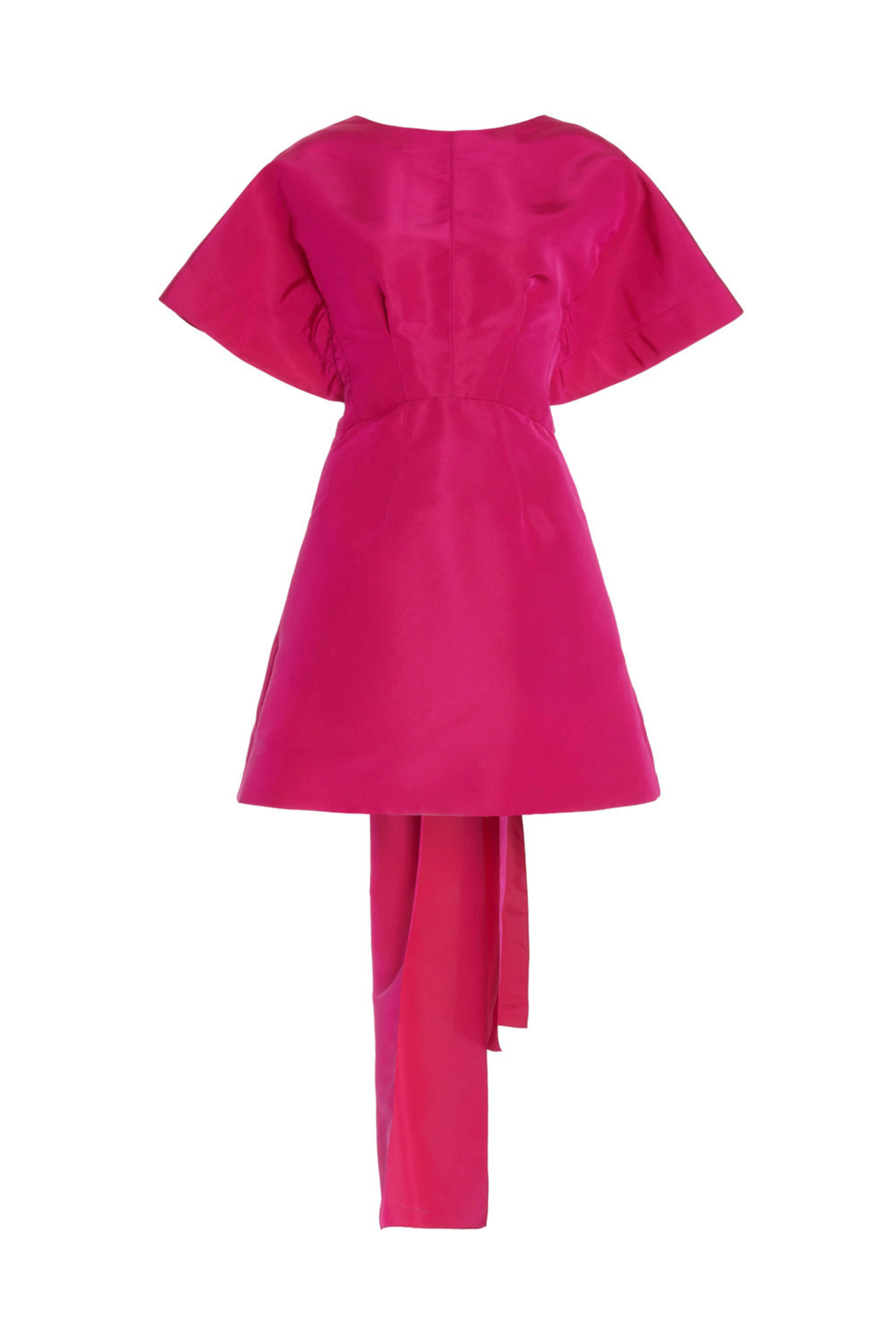 Carolina Herrera - Berry Tie Sash Mini Cocktail Dress