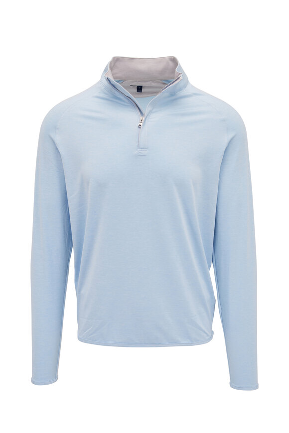 Peter Millar - Stealth Performance Blue Frost Quarter Zip 