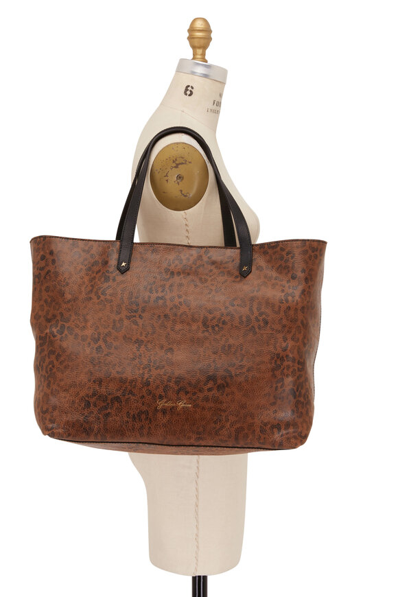 Golden Goose - Pasadena Faded Leopard Leather Tote