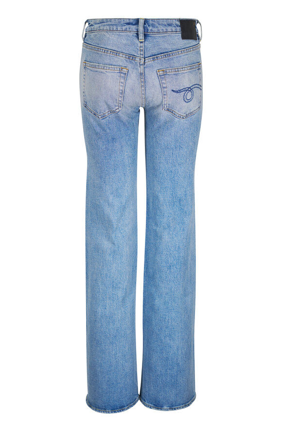 R13 Boy Wilted Stretch Blue Flare Jean - view 3