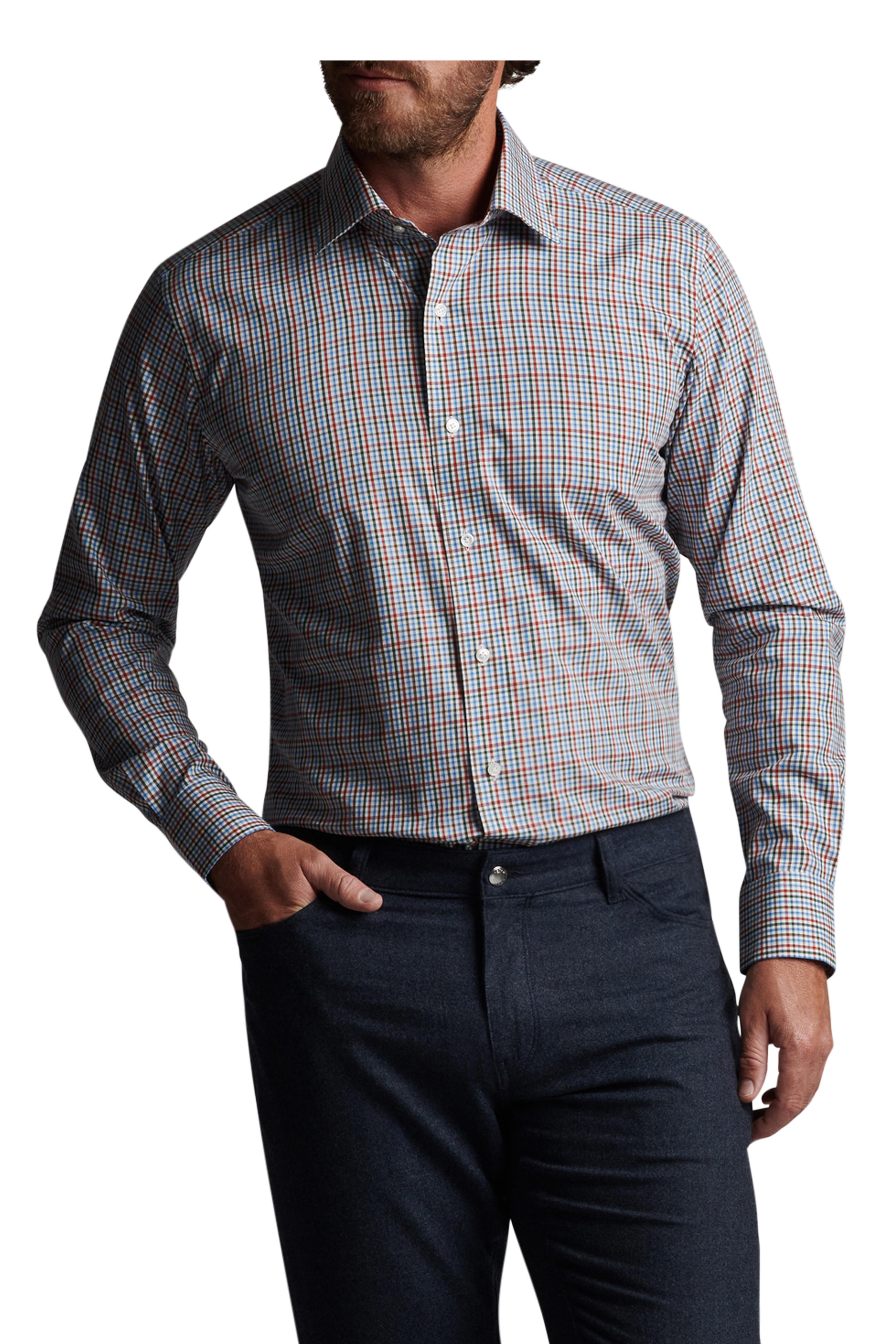 Peter Millar - Spice Vamp Check Cotton Sport Shirt
