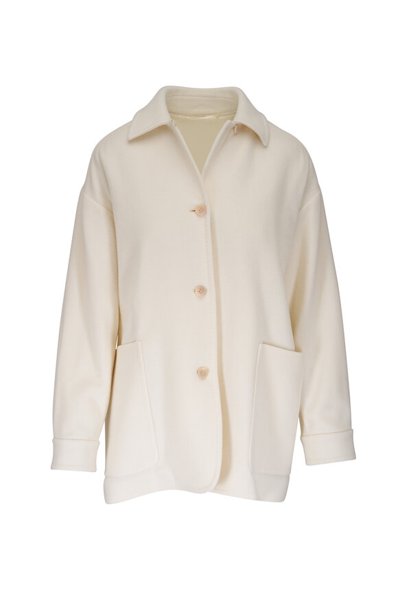 Max Mara Eligio White Indoor Coat 