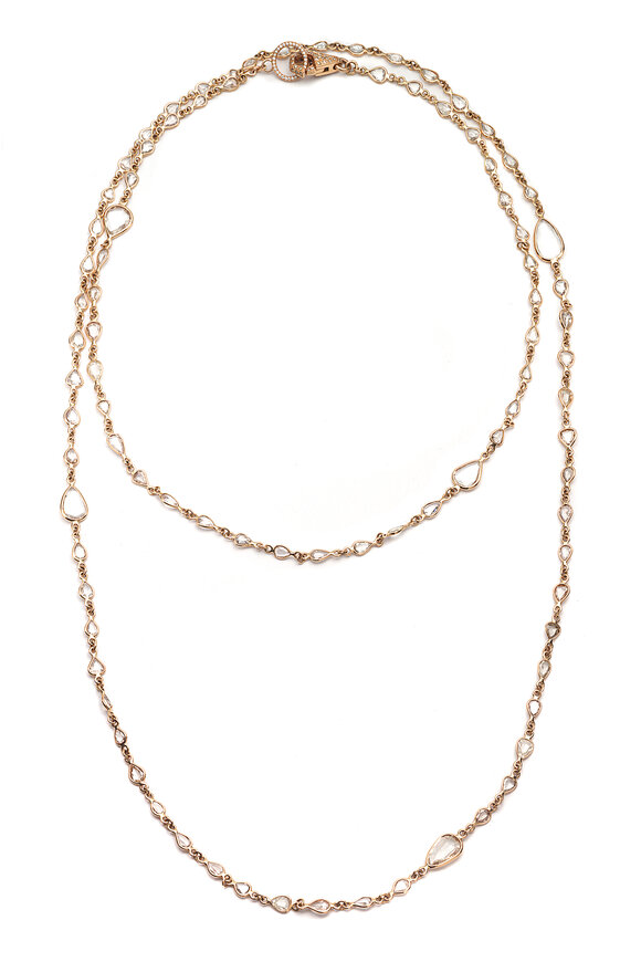 Nam Cho 18k Champagne & White Diamond Long Necklace - view 1
