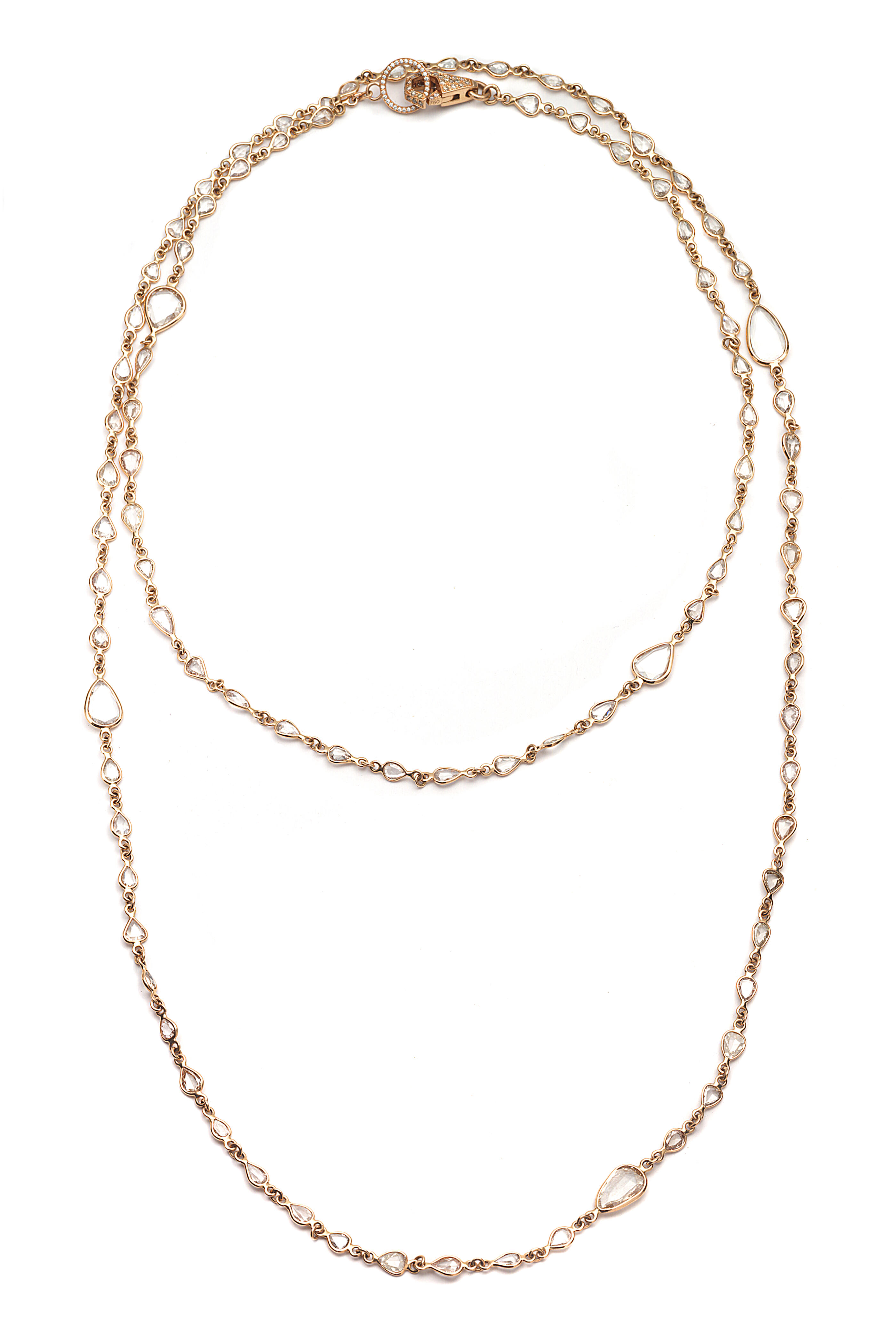 Nam Cho - 18k Champagne & White Diamond Long Necklace - view 1