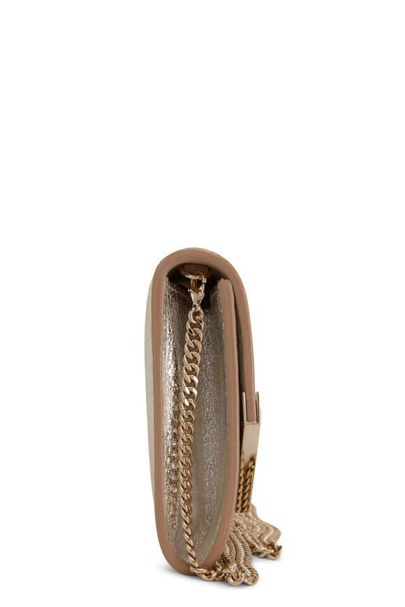 Jimmy Choo Emmie Metallic Leather Clutch - view 4