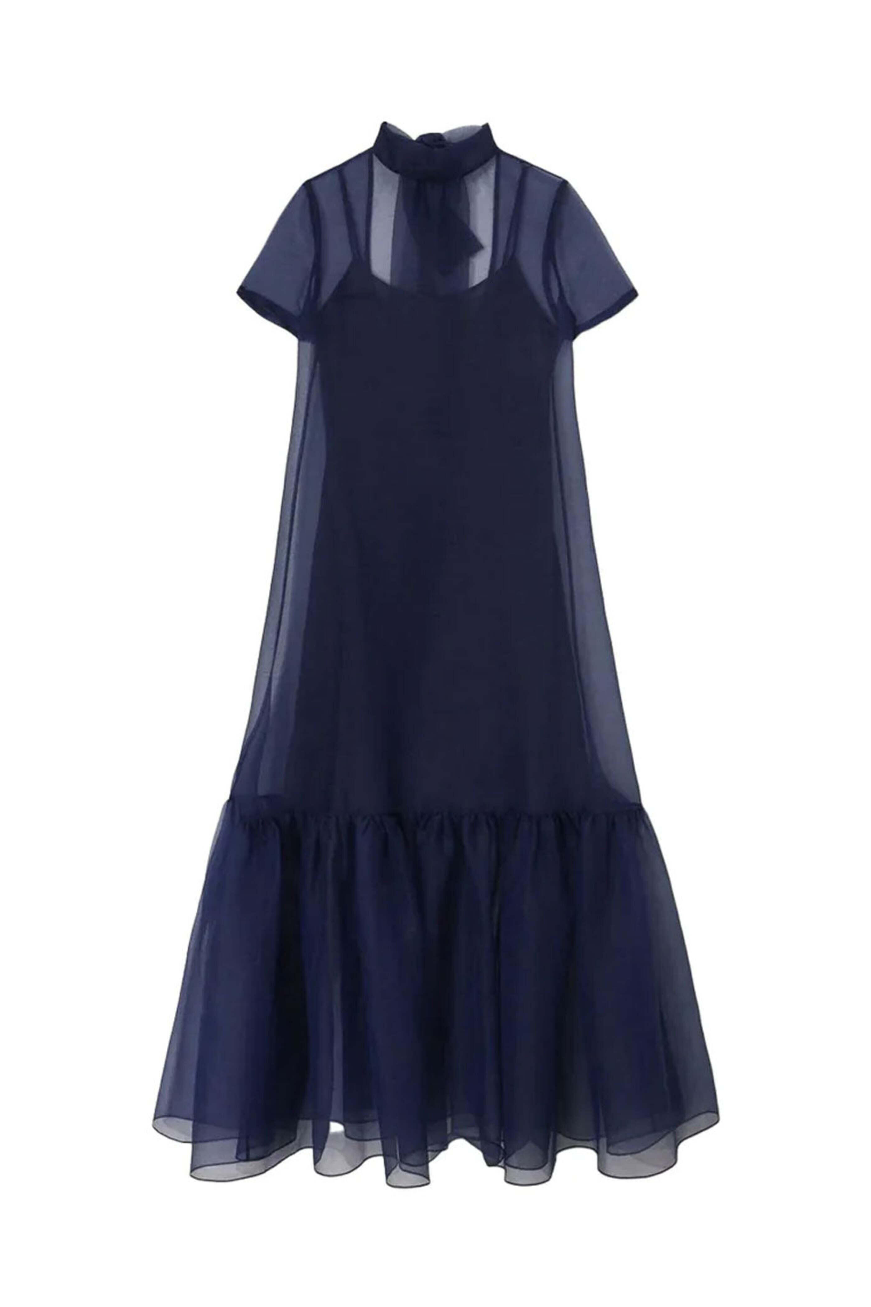 Staud - Navy Calluna Dress