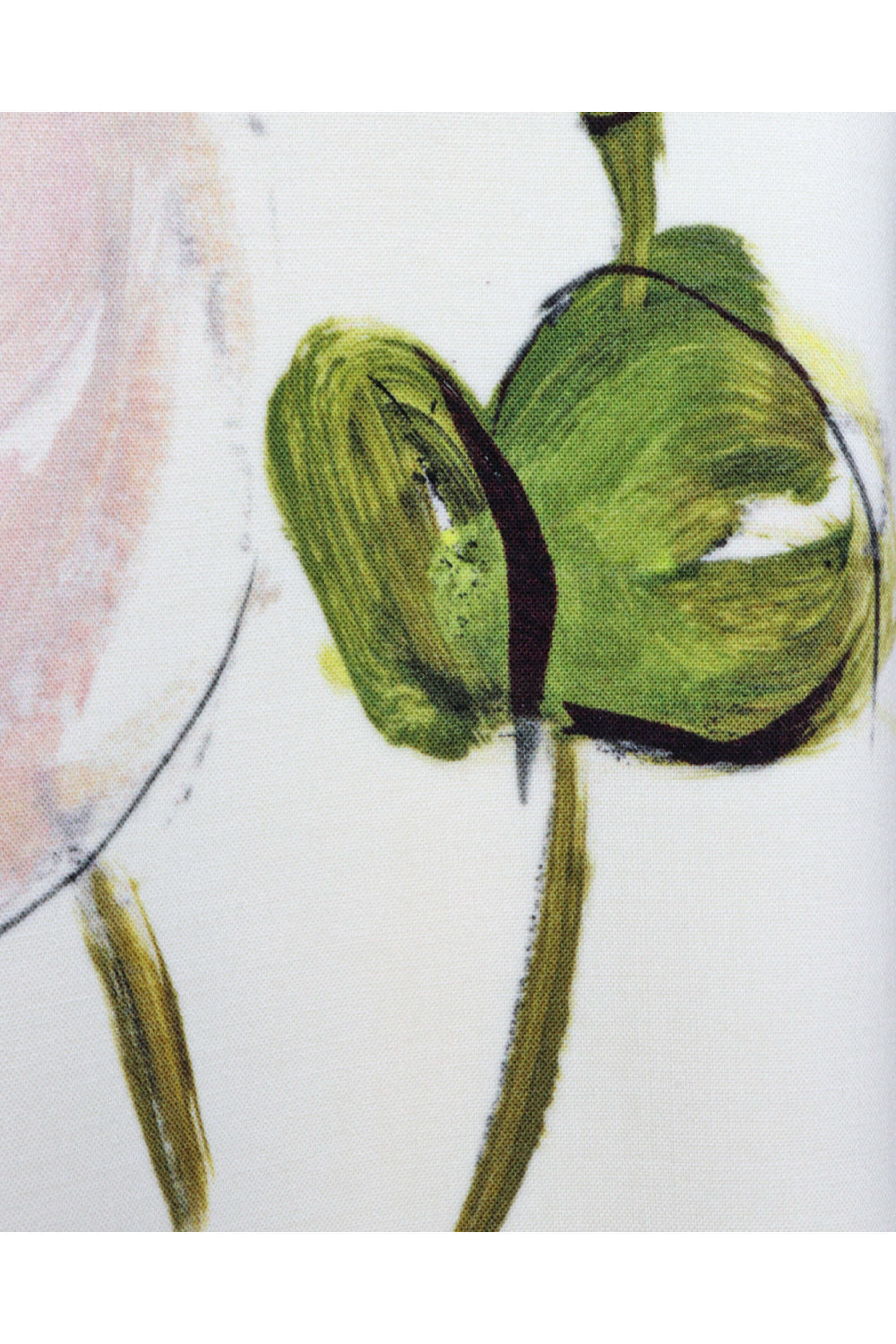 Oscar de la Renta - Ivory Painted Rose Shift Dress