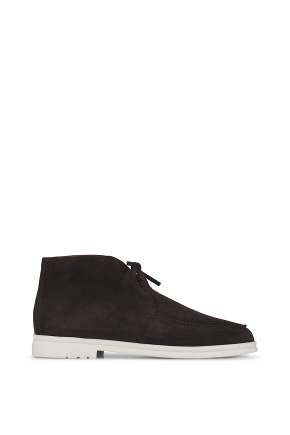 Loro Piana Walk & Walk Brown Suede Ankle Boot - view 2