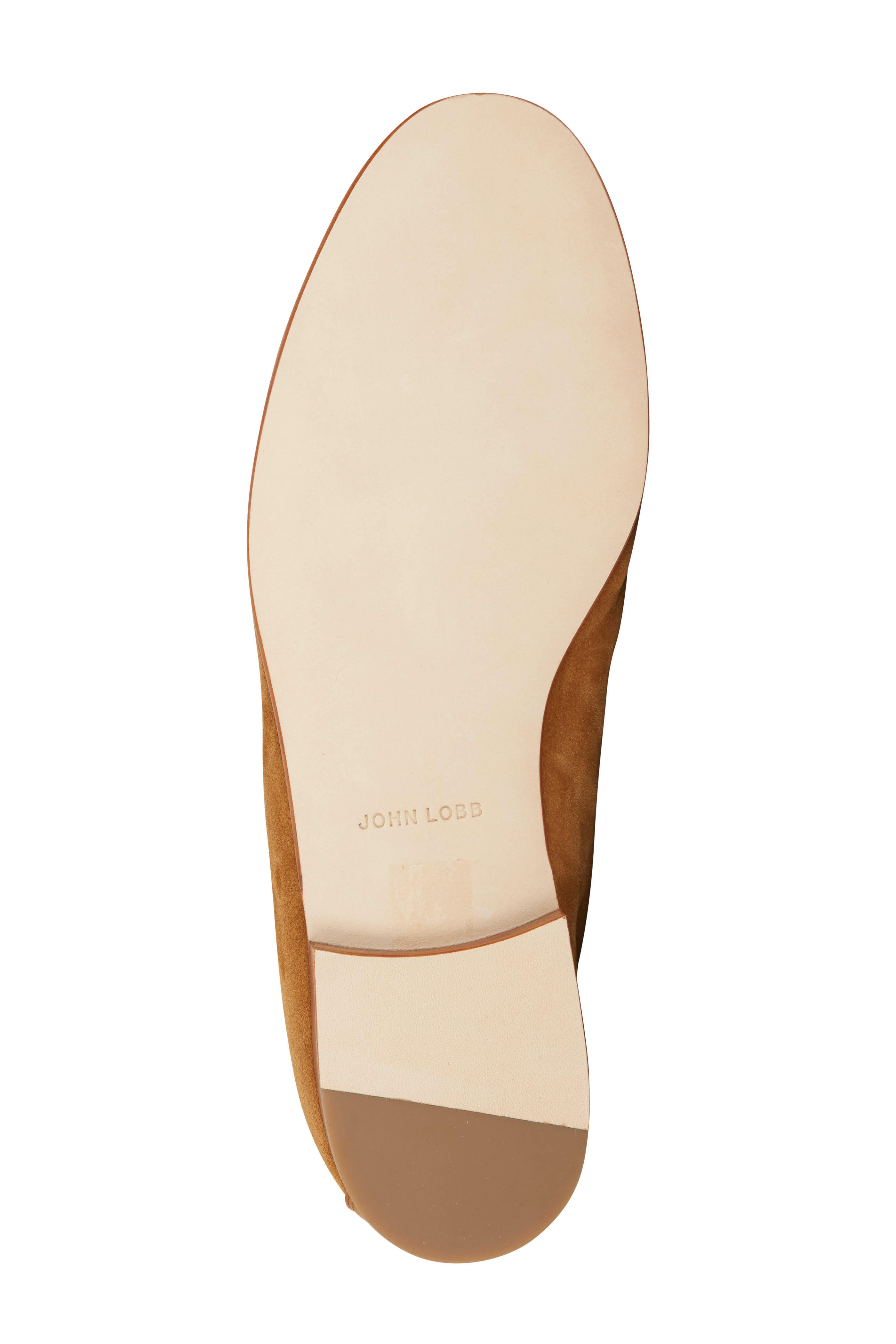 John Lobb - Hendra Cognac Suede Penny Loafer