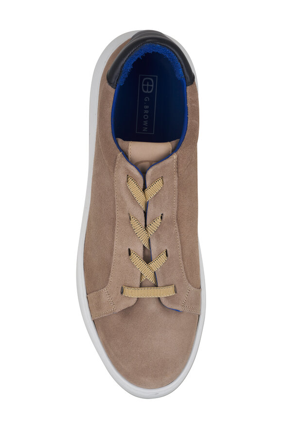 G Brown - Puff Nutmeg Suede Low Top Sneaker 