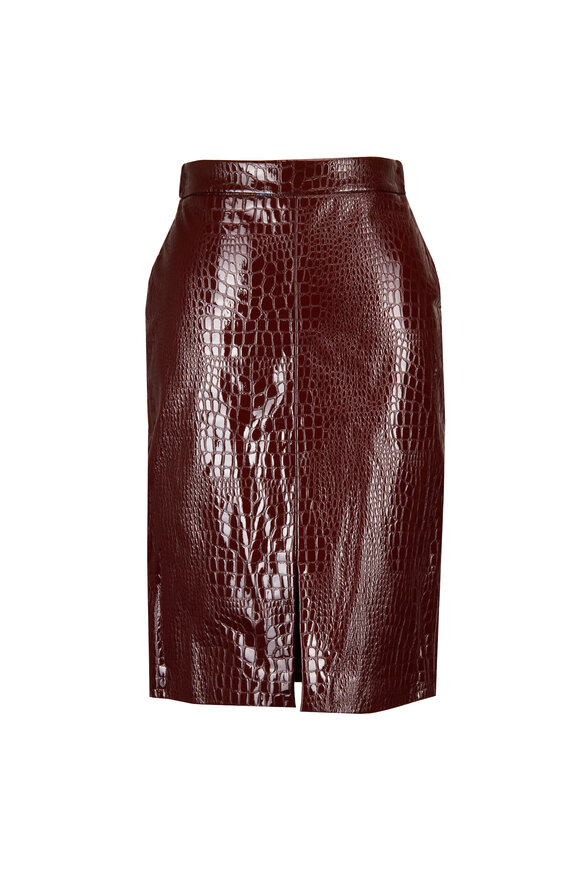 L'Agence Violetta Dark Red Pencil Skirt - view 1