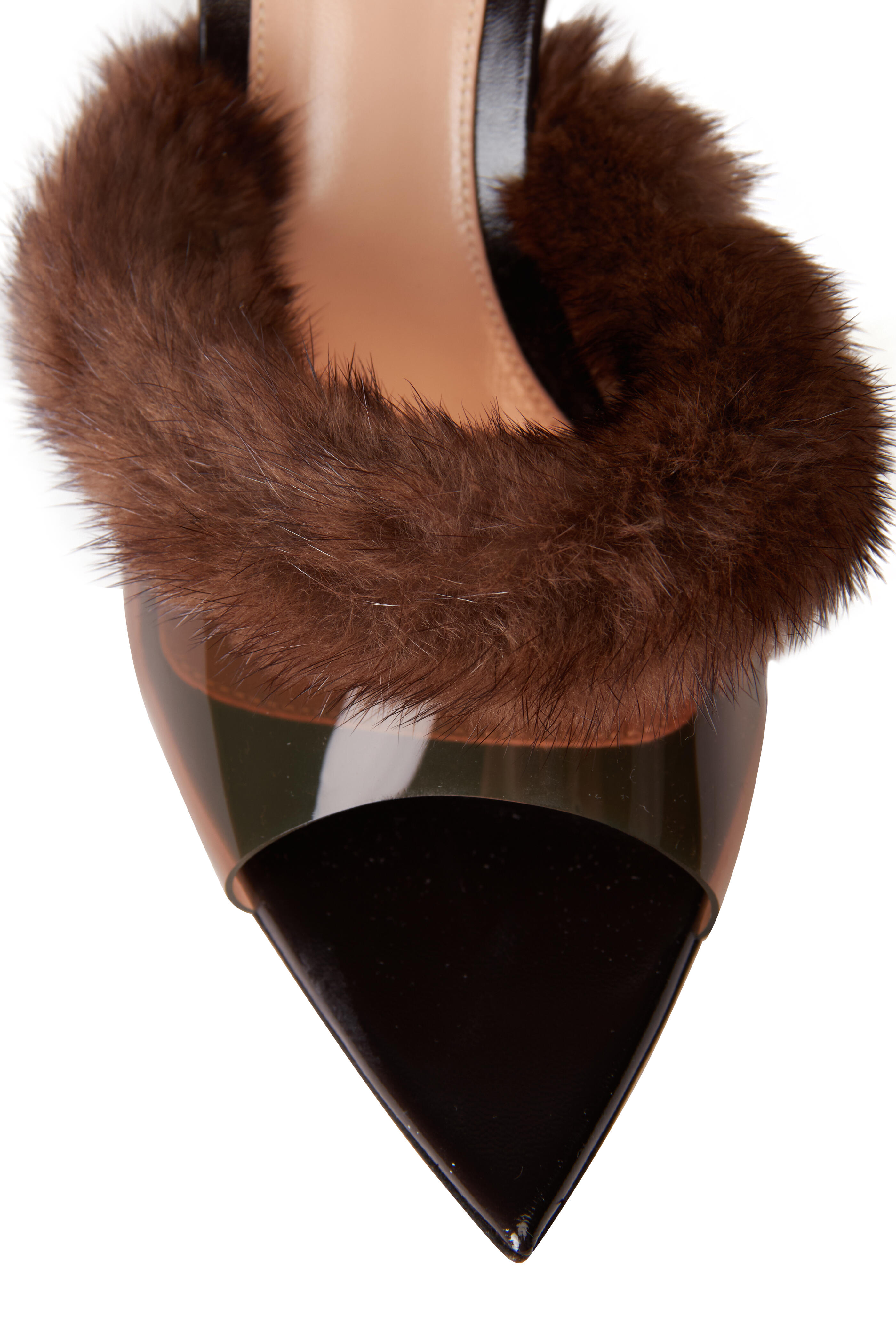 Gianvito Rossi - Moka Transparent Mule, 95mm - view 4