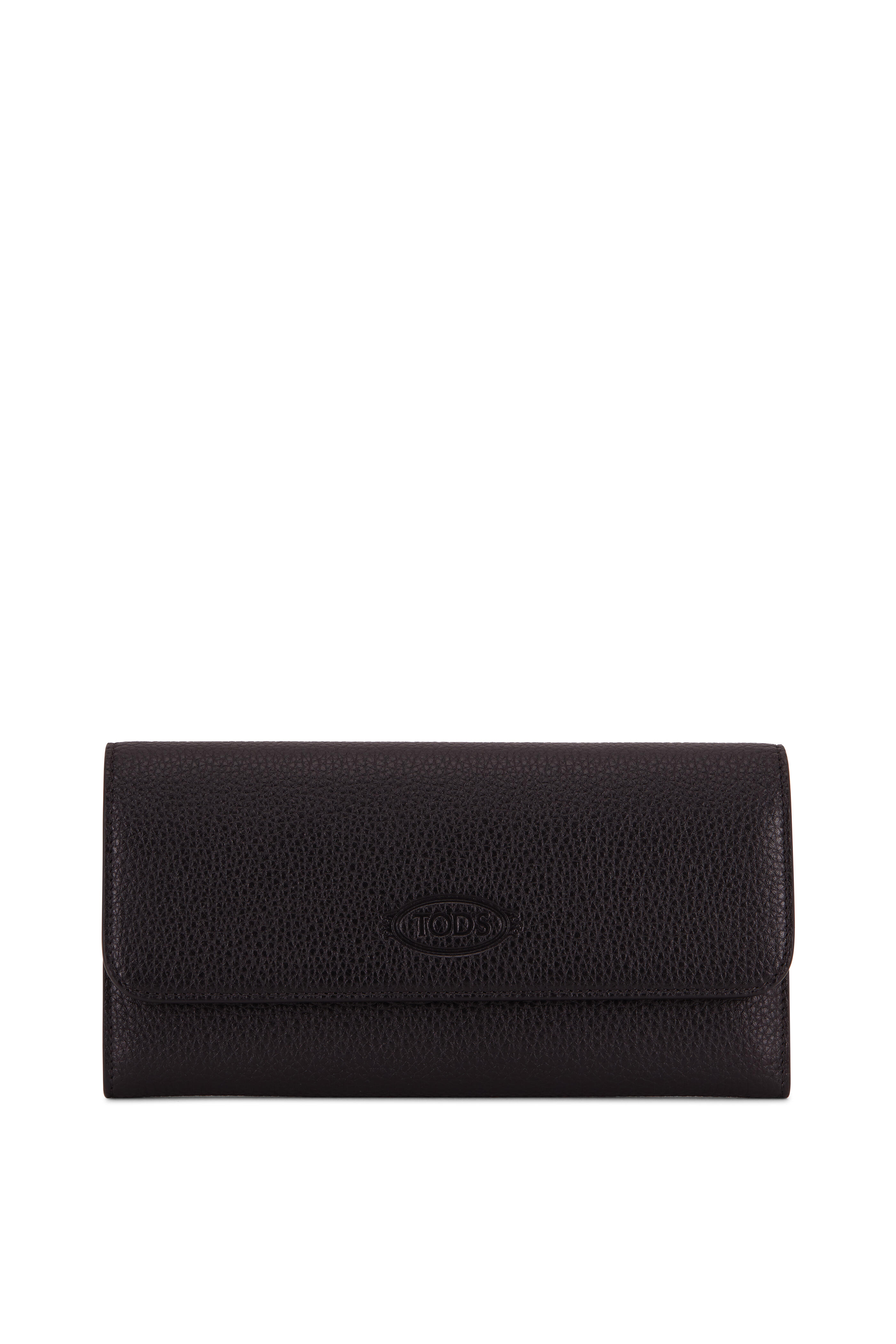 Tod's - City Organizer Black Grained Leather Wallet