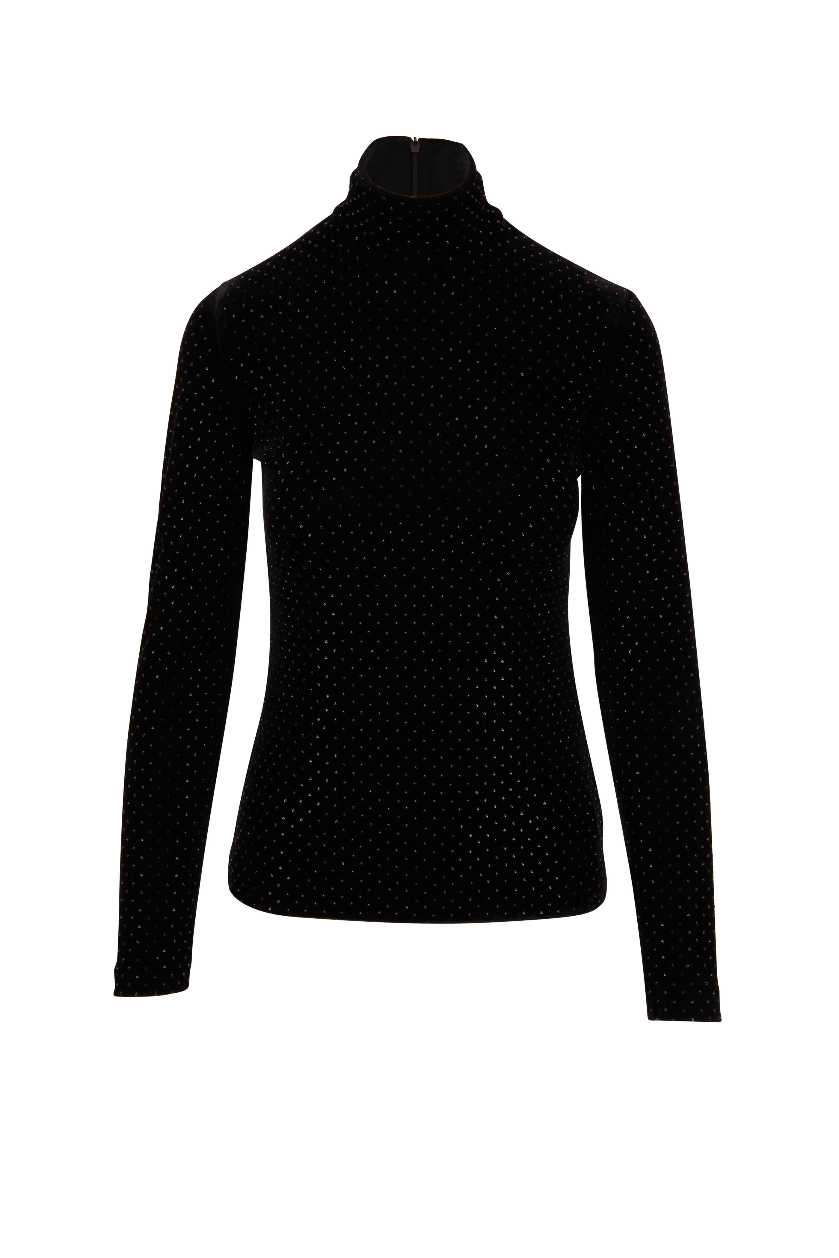 Akris Punto - Black Velvet Rhinestone Top