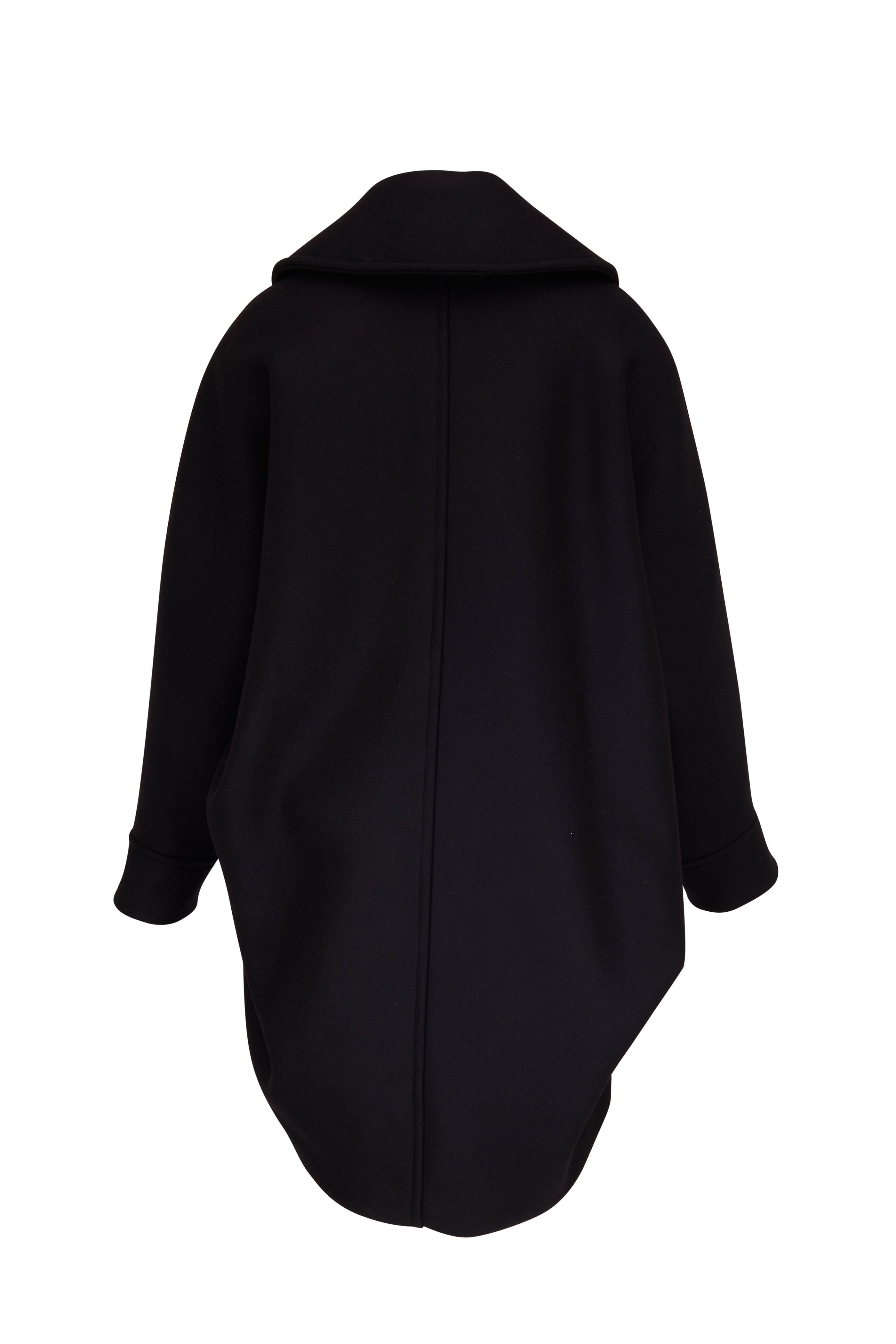Saint Laurent - Black Heavyweight Wool Oversized Coat