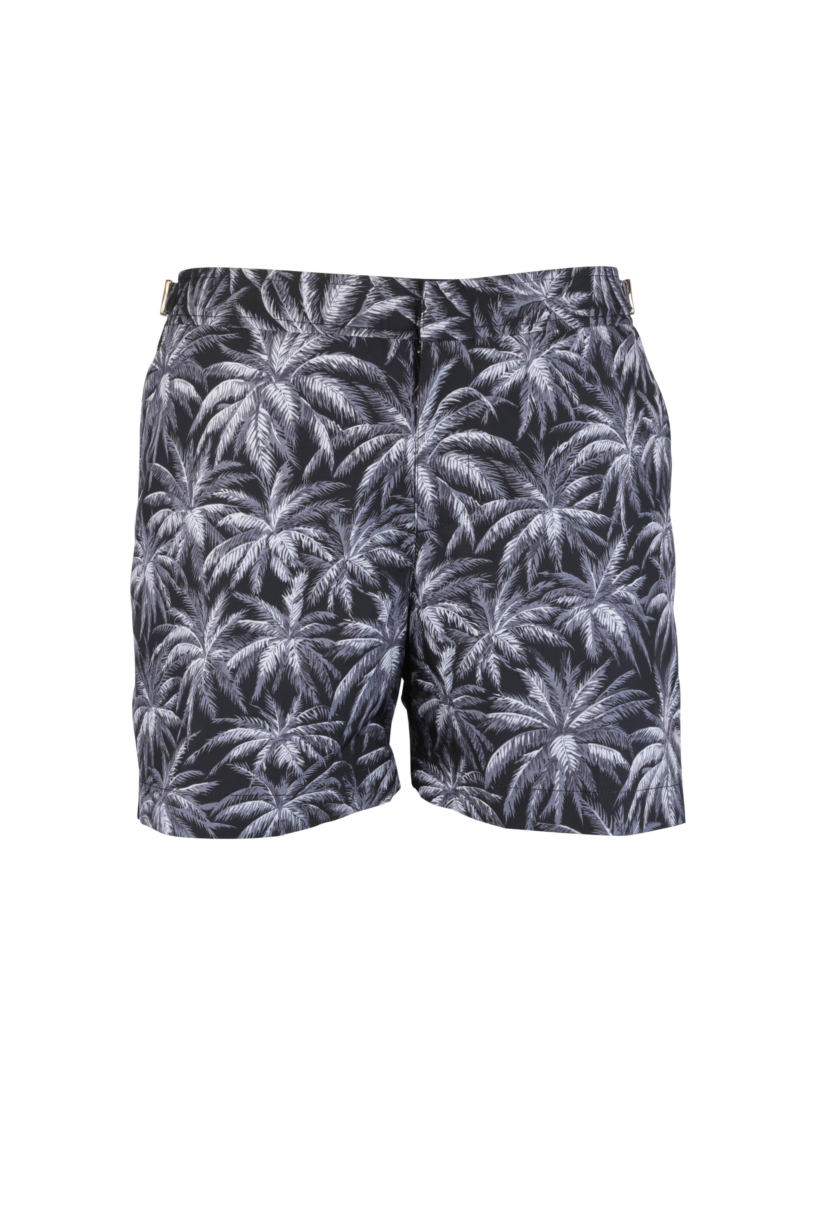 Orlebar Brown - Setter Gray Palm Tree Print Swim Trunks