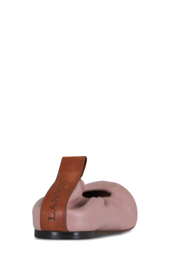 Lanvin Ballerina Dark Beige Leather Flat - view 3